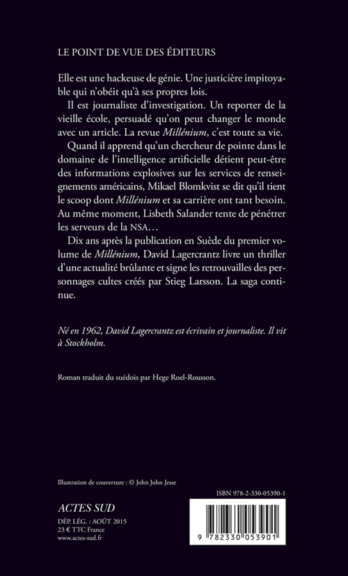 Millénium 4 - Ce qui ne me tue pas - David Lagercrantz - ACTES SUD