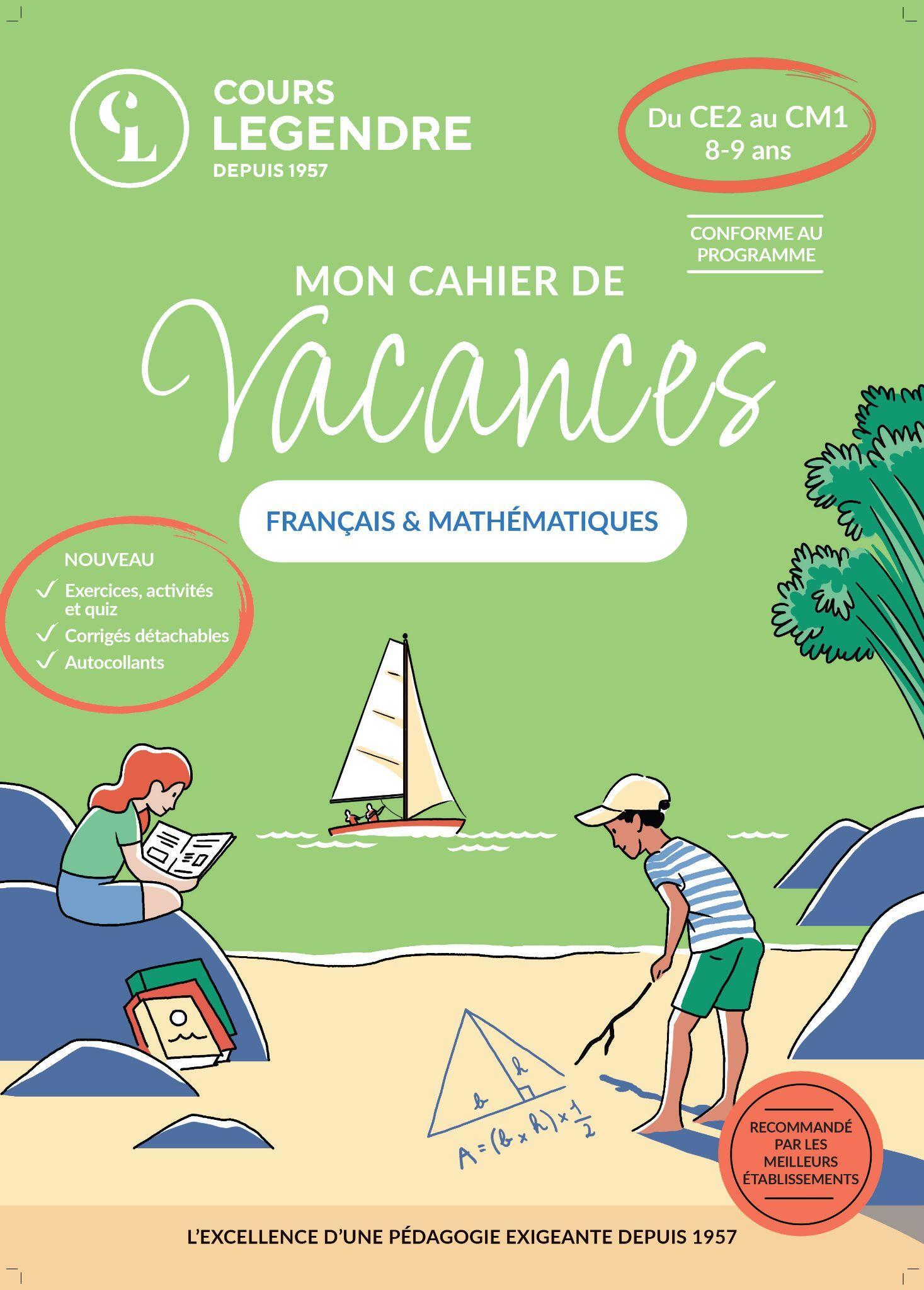Mon cahier de vacances - Du CE2 au CM1 (8-9 ans)Français & Mathématiques -  Collectif - EDICOLE