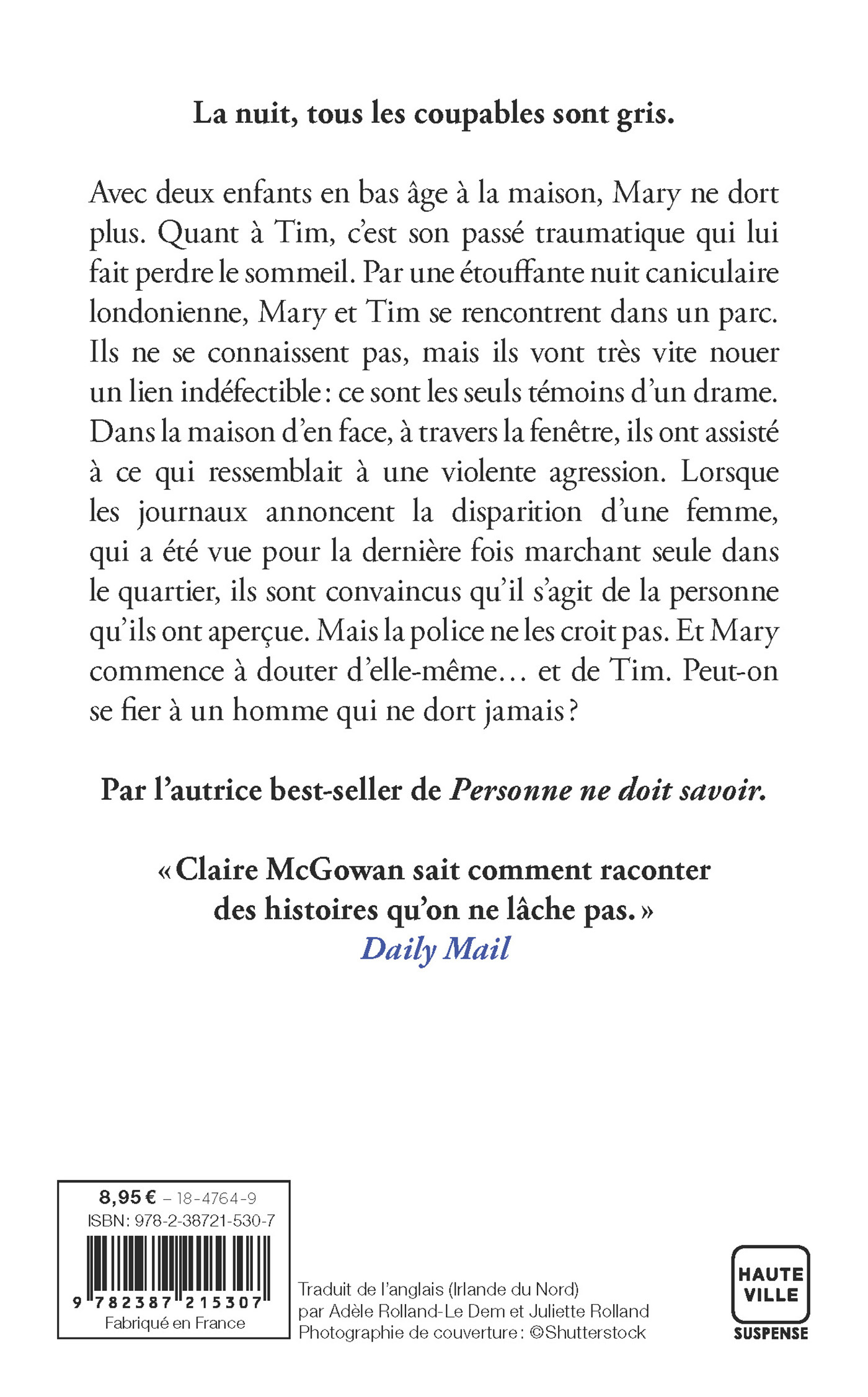 Si tu ne dors pas - Claire McGowan - HAUTEVILLE