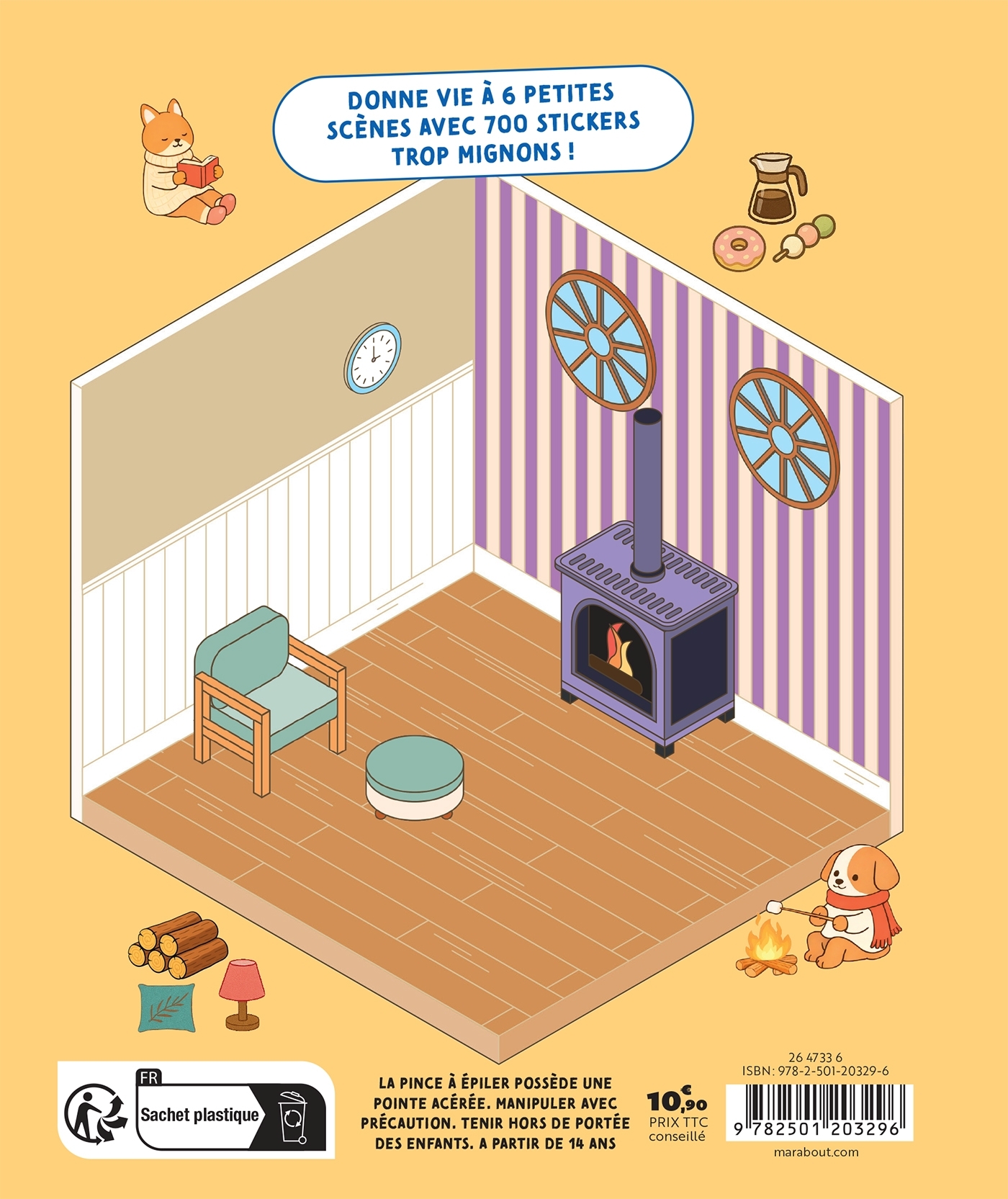 Au coin du feu - Cute 'n' cosy stickers -  - MARABOUT