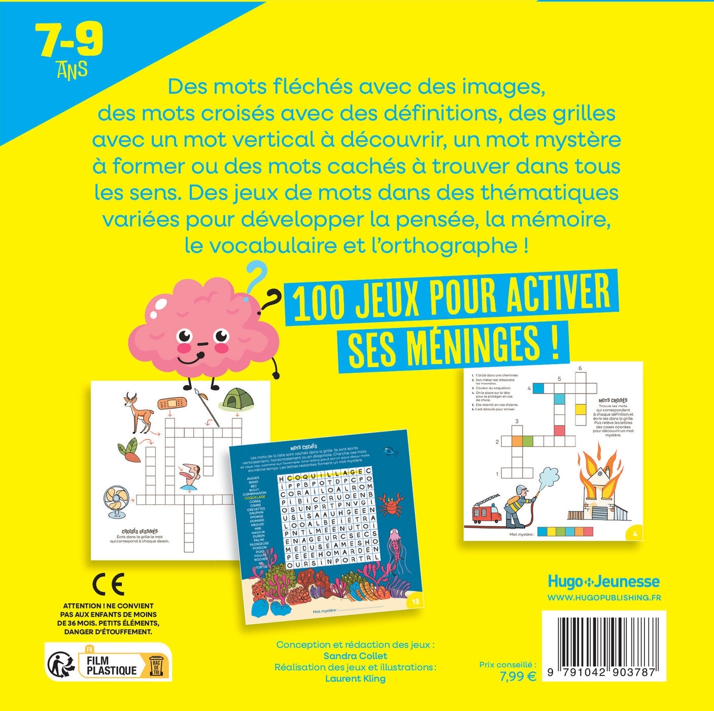 100 jeux de mots pour Super Futés 7-9 ans - Sandra Collet - HUGO JEUNESSE