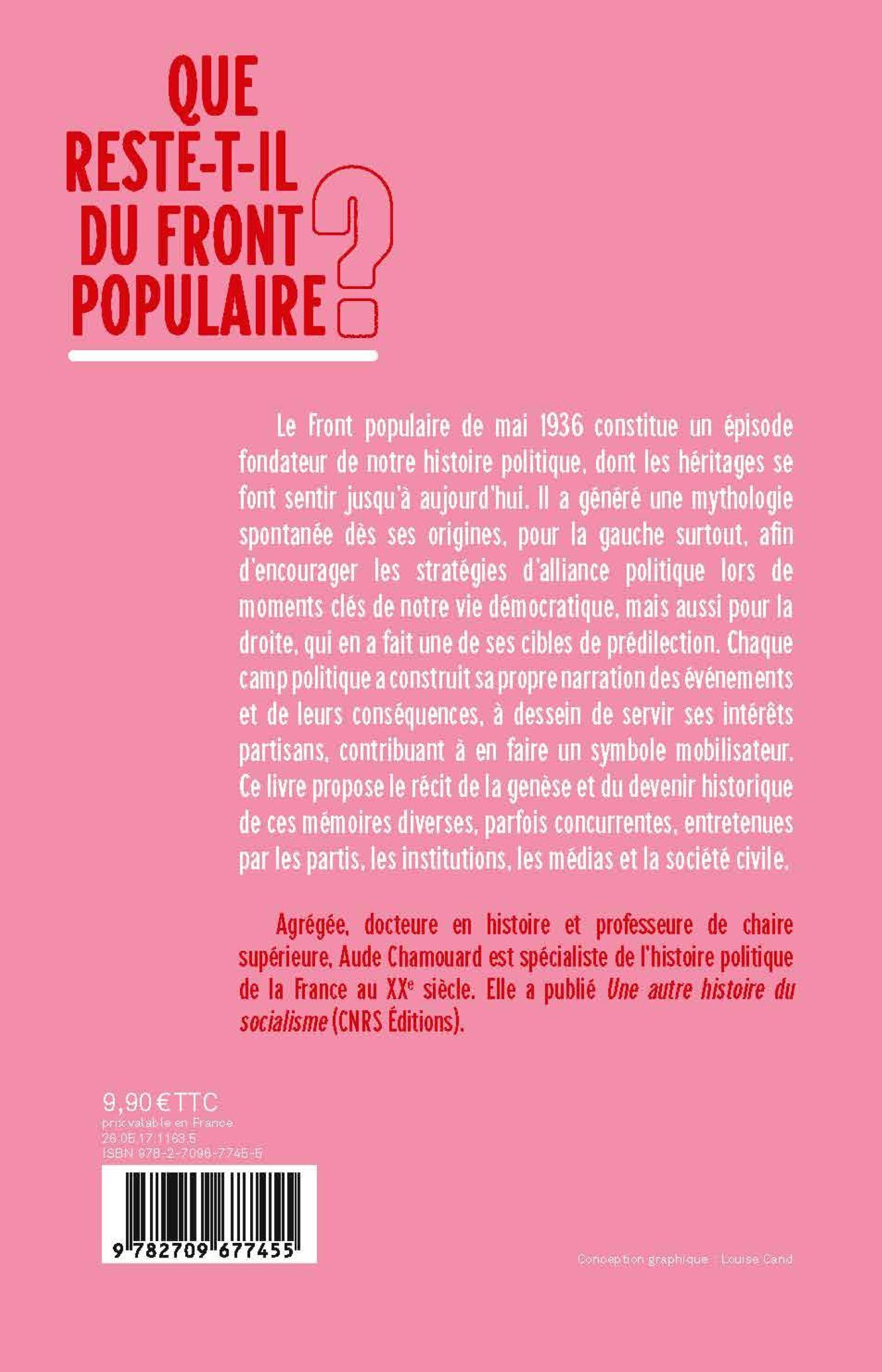 Que reste-t-il du Front populaire ? - Aude Chamouard - LATTES
