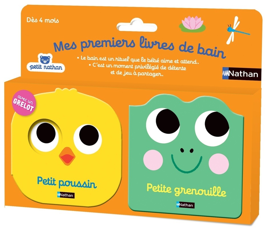 Mes premiers livres de bain - Petit poussin - Petite grenouille -  - NATHAN