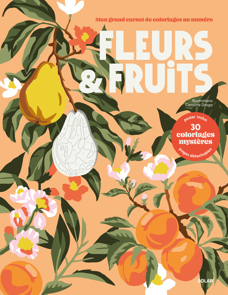 Fleurs et fruits - Coloriages Mystères - Caroline Drogo - SOLAR