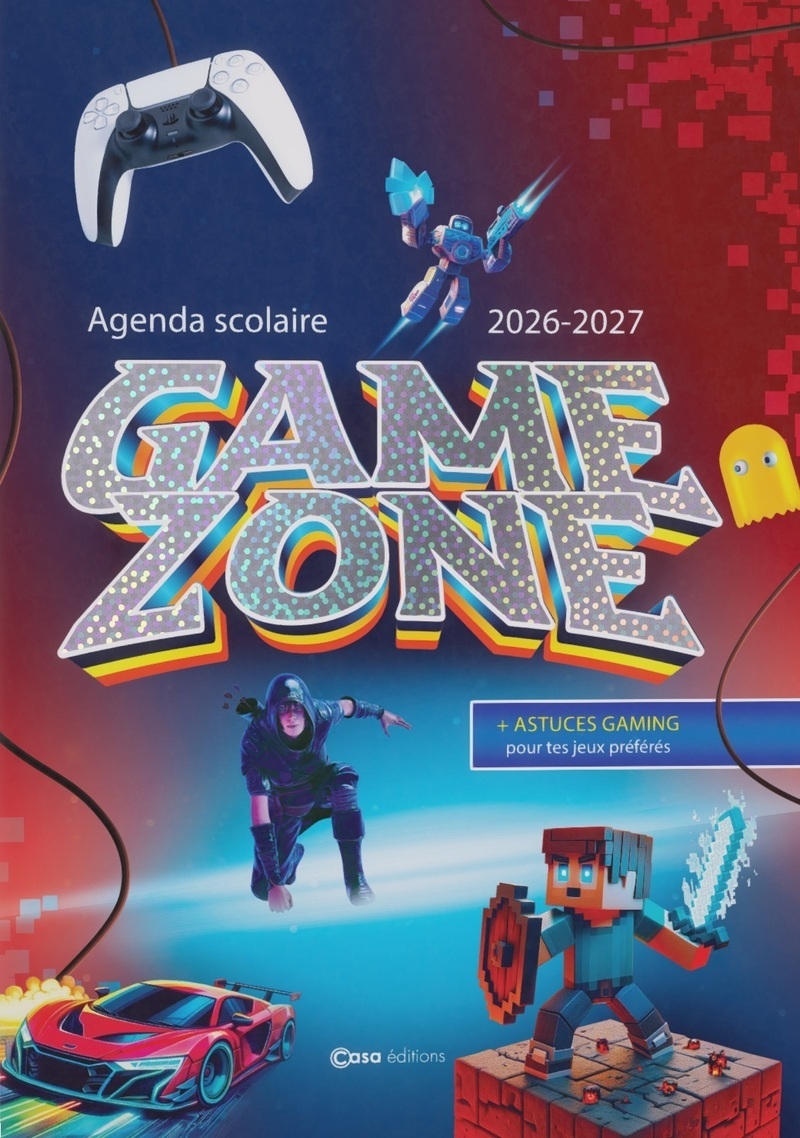 Agenda scolaire Zone gaming 2026-2027 -  Collectif - CASA
