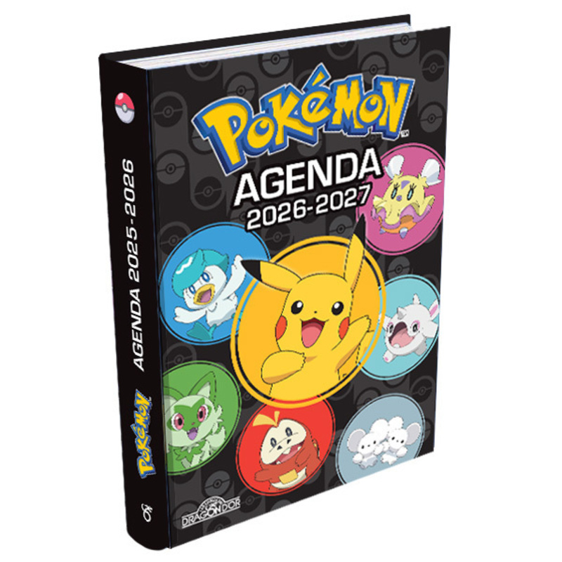 Pokémon - Agenda avec jeux 2026-2027 -  The Pokémon Company - DRAGON D OR