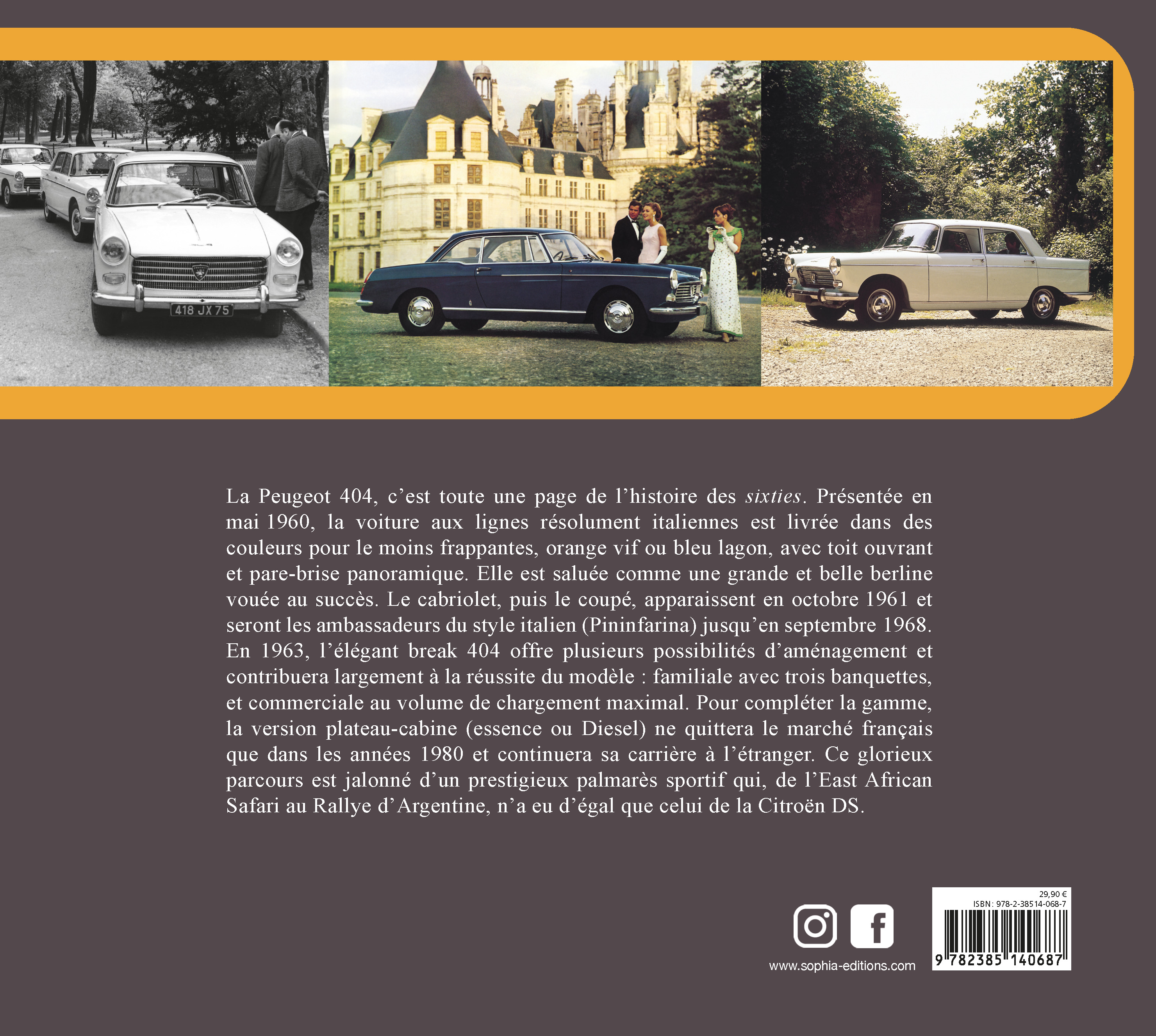 La Peugeot 404 de mon père - Dominique Pagneux - SOPHIA EDITIONS