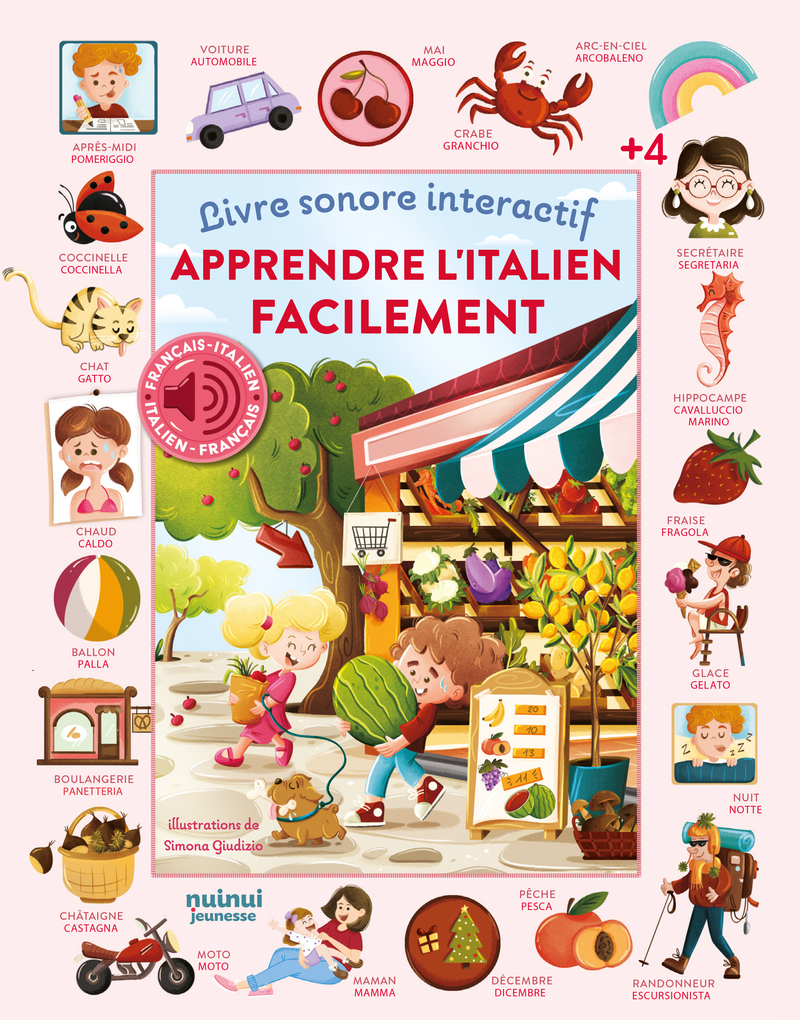 Apprendre l'italien facilement - Livre sonore interactif -  - NUINUI JEUNESSE