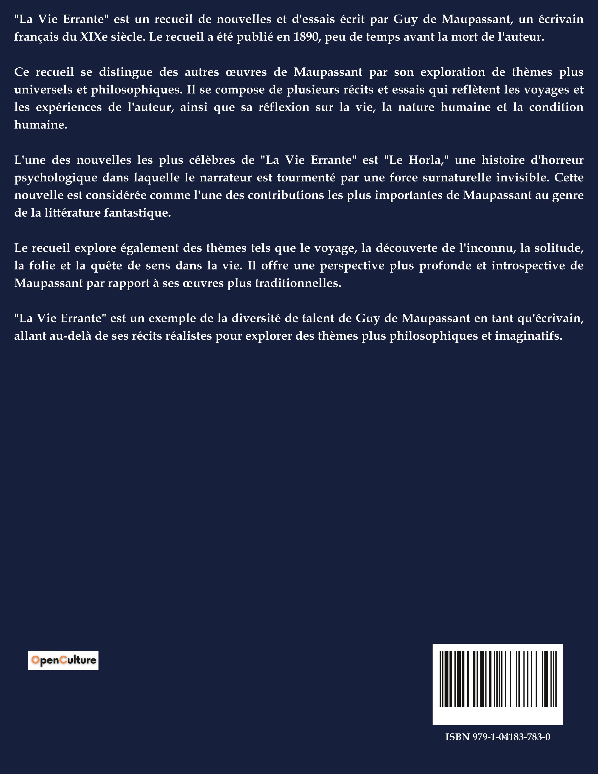 La vie errante - Guy de Maupassant - CULTUREA