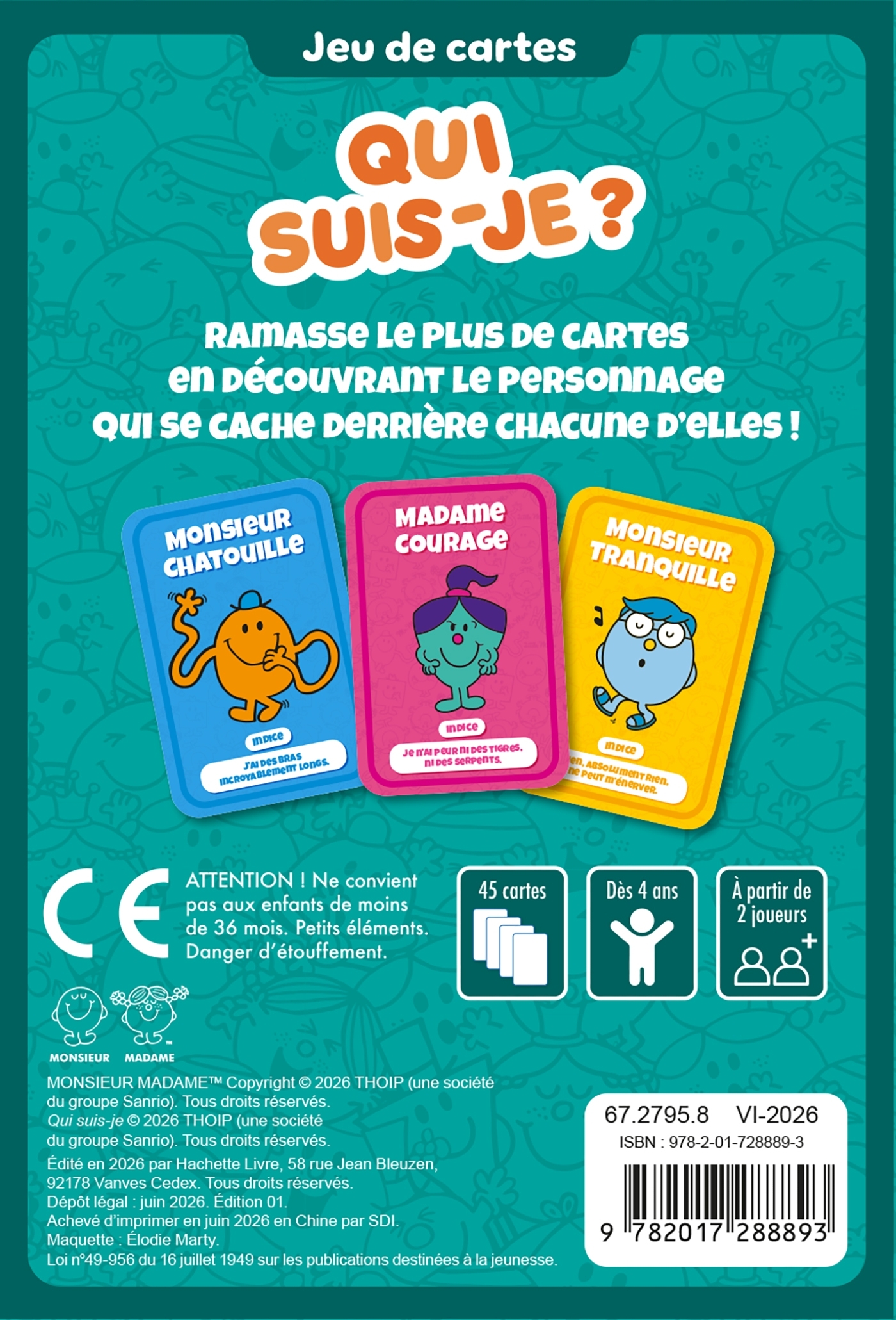 Les Monsieur Madame - Boite de cartes - Qui suis-je? -  Sanrio - HACHETTE JEUN.