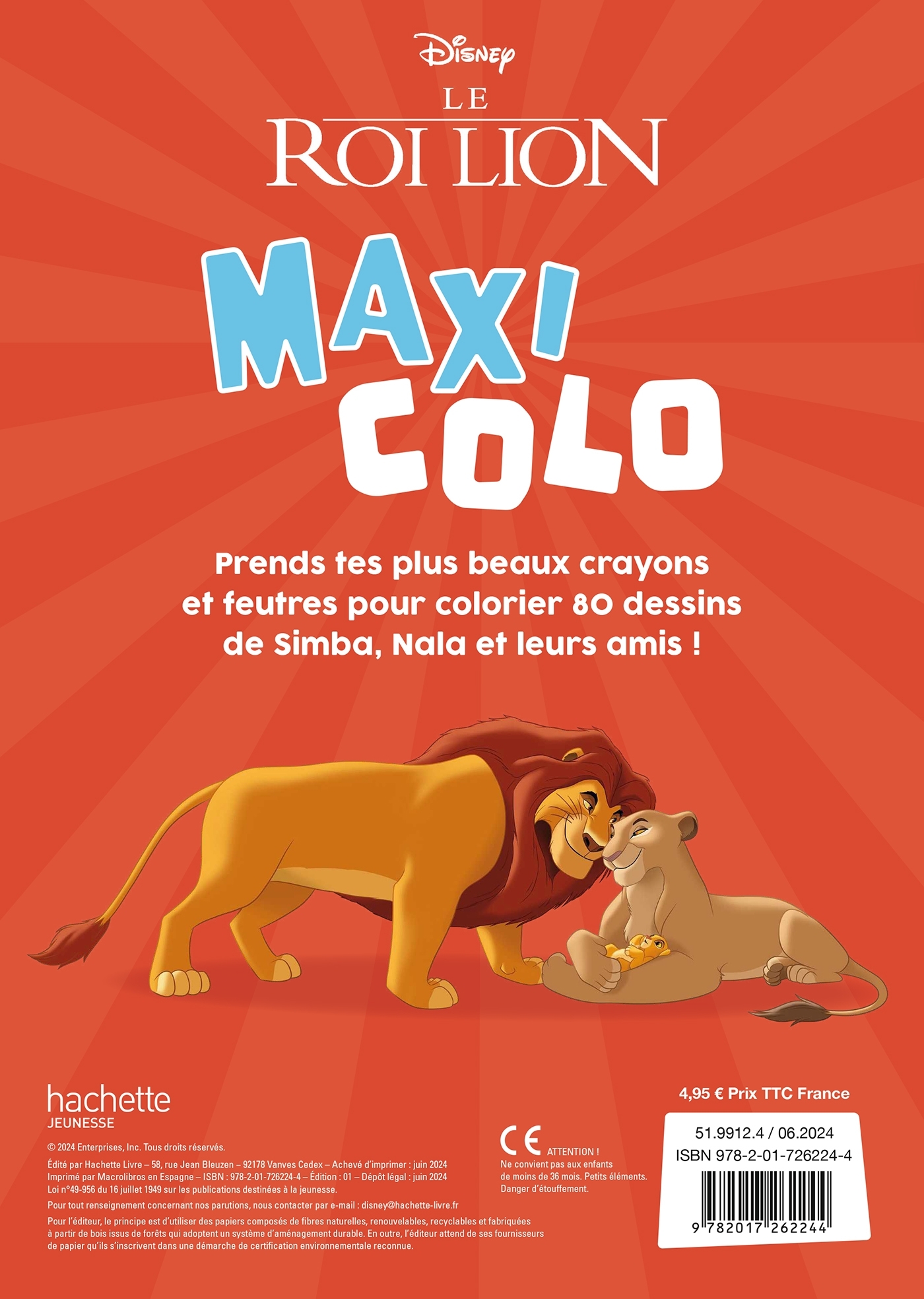 LE ROI LION - Maxi Colo - Disney - XXX - DISNEY HACHETTE