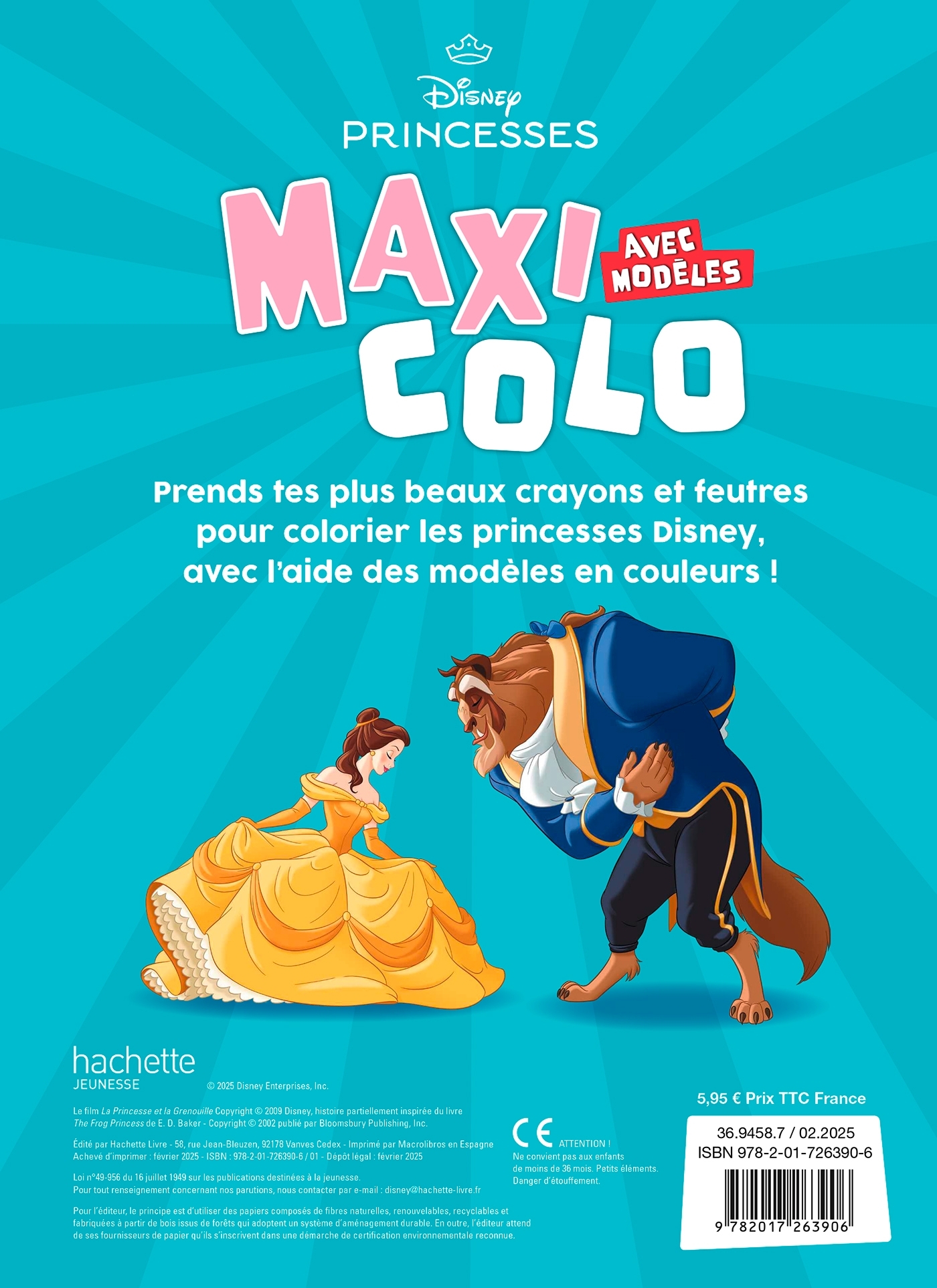 DISNEY PRINCESSES - Maxi Colo avec modèles (4+) -  - DISNEY HACHETTE