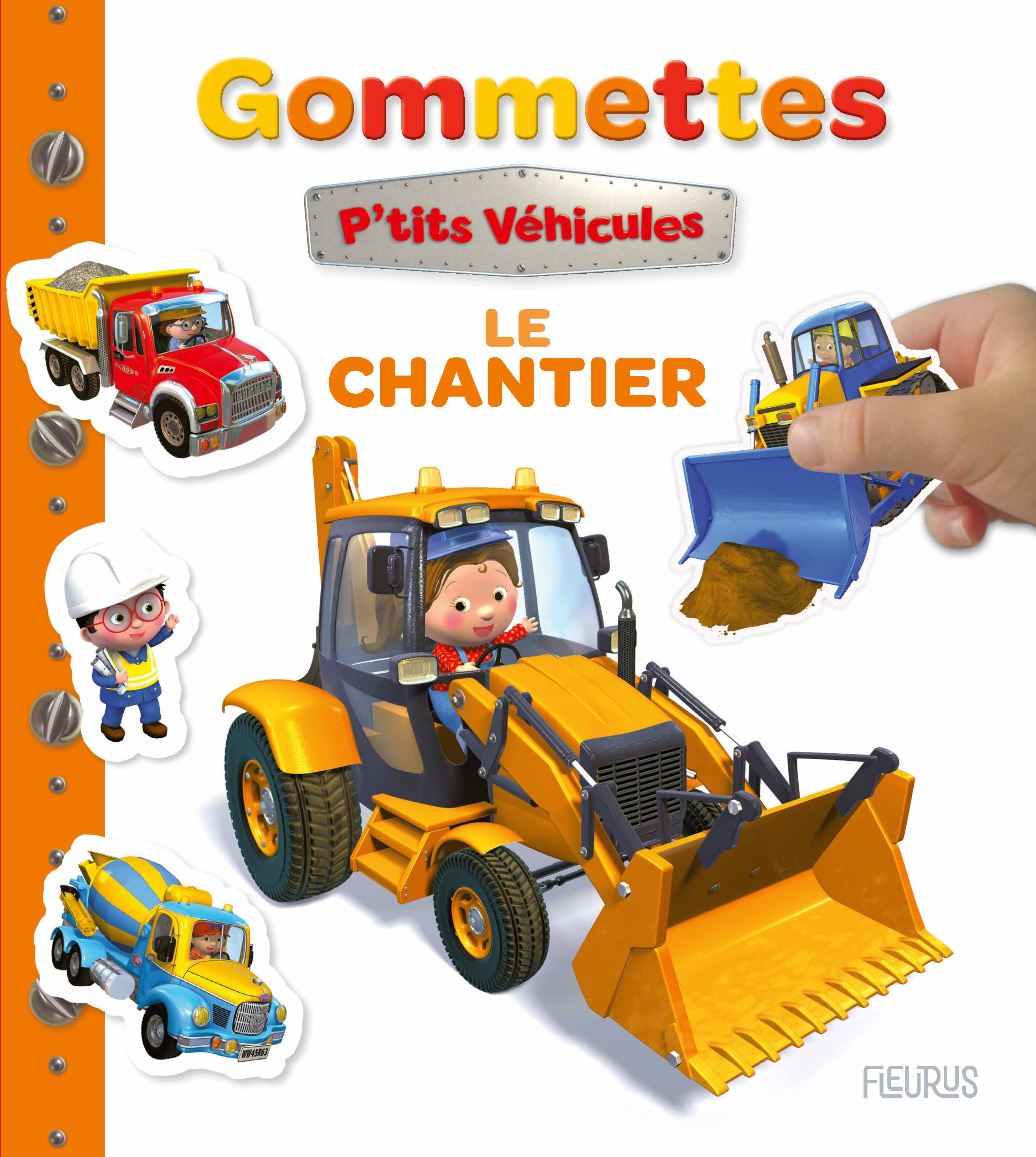 Mes premières gommettes P'tits véhicules - Le chantier - Nathalie Bélineau - FLEURUS