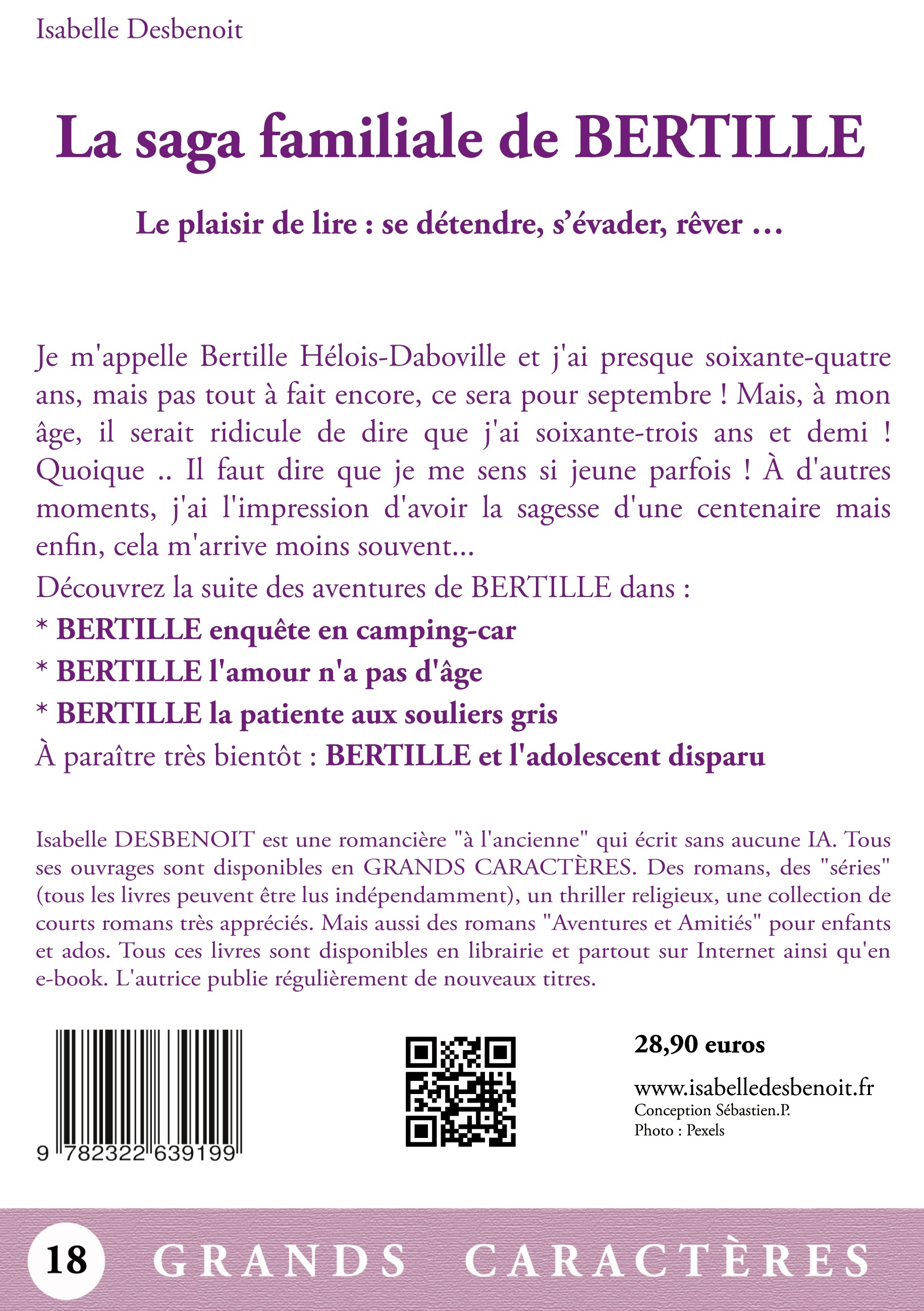 La saga familiale de Bertille -  DESBENOIT ISABELLE, ISABELLE DESBENOIT - BOOKS ON DEMAND