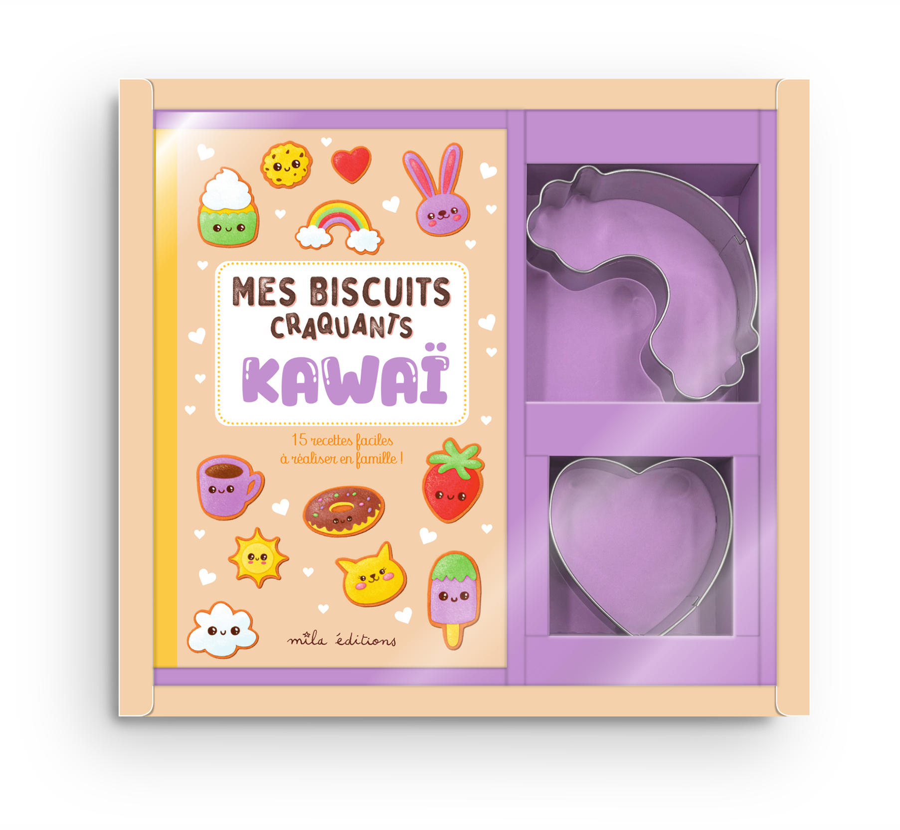 Coffret - Mes biscuits craquants Kawaï -  Collectif - MILA
