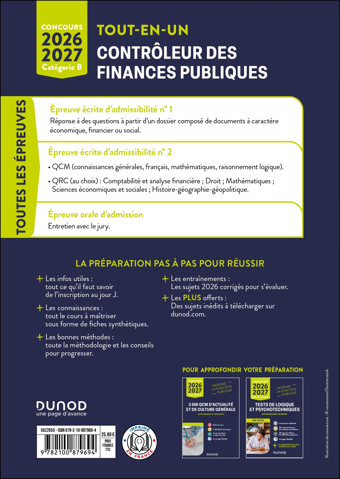 Concours Contrôleur des finances publiques - 2026-2027 - A jour de la réforme - Pierre Beck, Marie-Virginie Speller, Frantz Badufle, Anne-Marie Vallejo-Bouvier, Jean-François Bocquillon, Martine Mariage, Marie-Hélène Abrond-Bonneau, Yannick Clavé, Joanna 