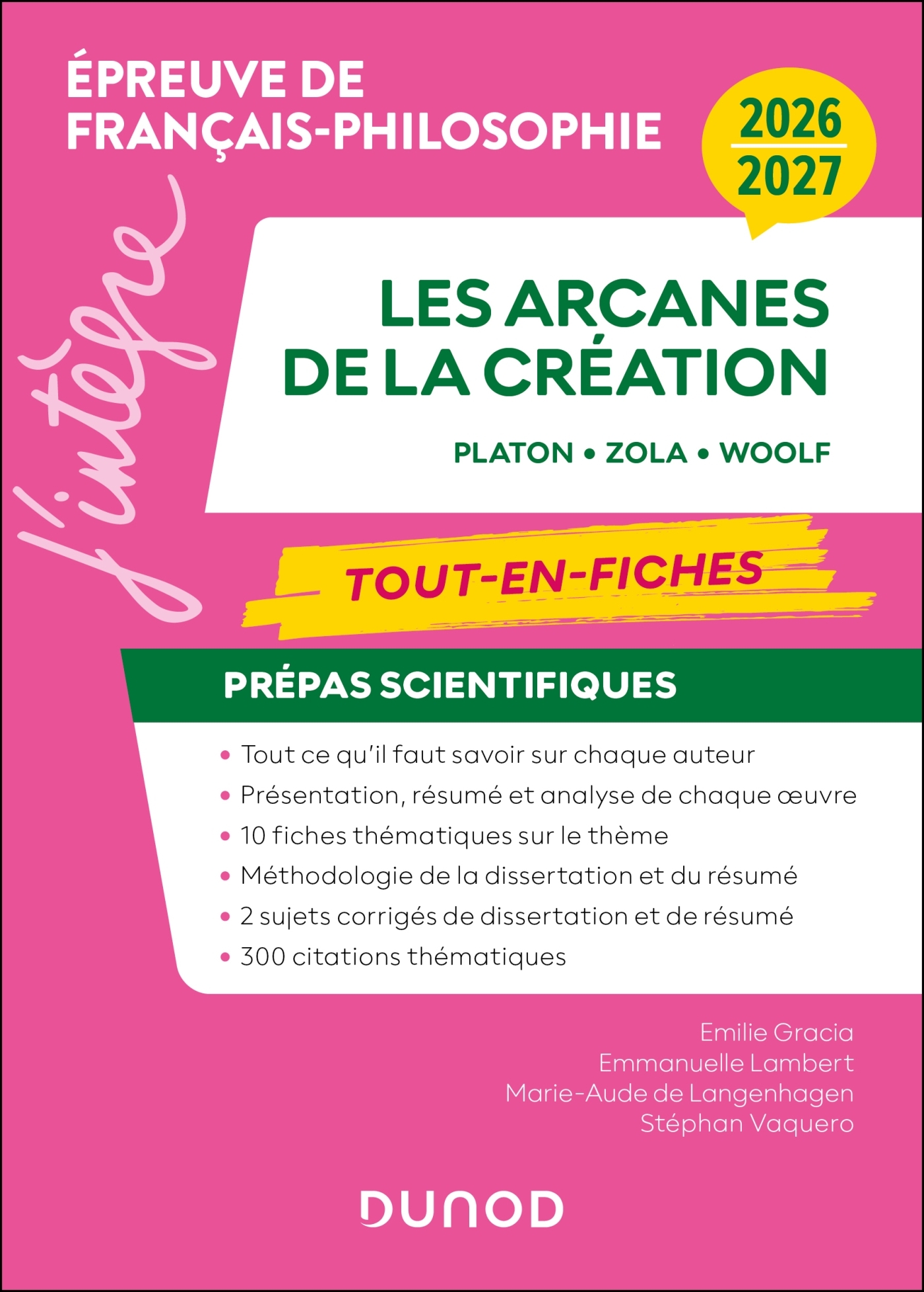 Tout-en-fiches - Prépas scientifiques Français-philosophie - 2026-2027 - Emilie Gracia, Emmanuelle LAMBERT, Marie-Aude Langenhagen, Stéphan Vaquero - DUNOD