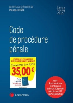 Code de procédure pénale 2027 - Philippe Conte (sous dir.) - LEXISNEXIS