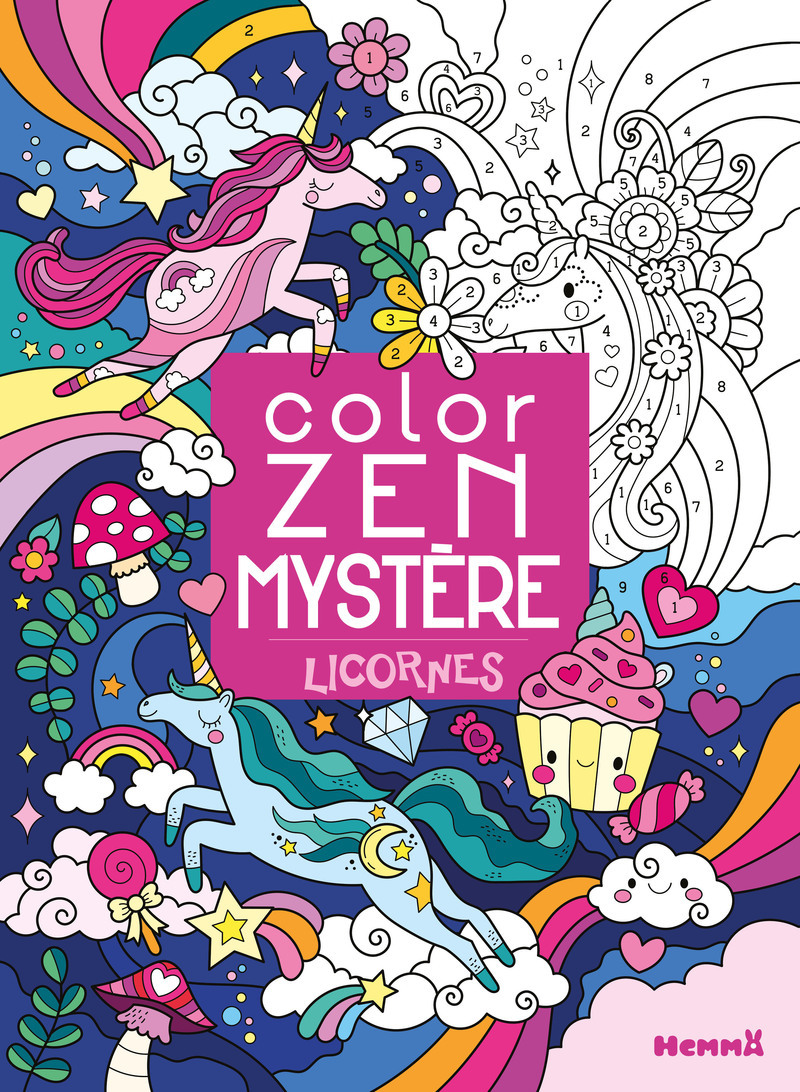 Color Zen mystère - Licornes -  Collectif - HEMMA
