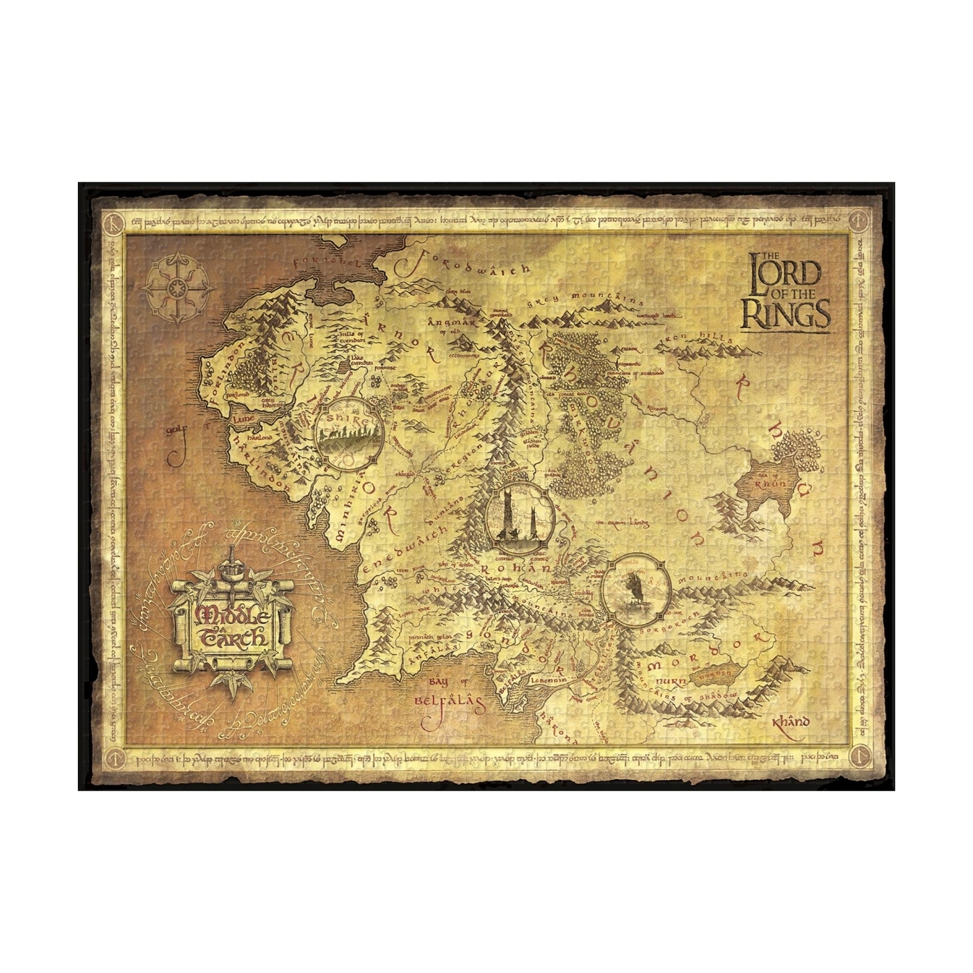 Puzzle Paperblanks LE SEIGNEUR DES ANNEAUX Carte de la Terre du Milieu 1 000 pièces -  - PAPERBLANKS