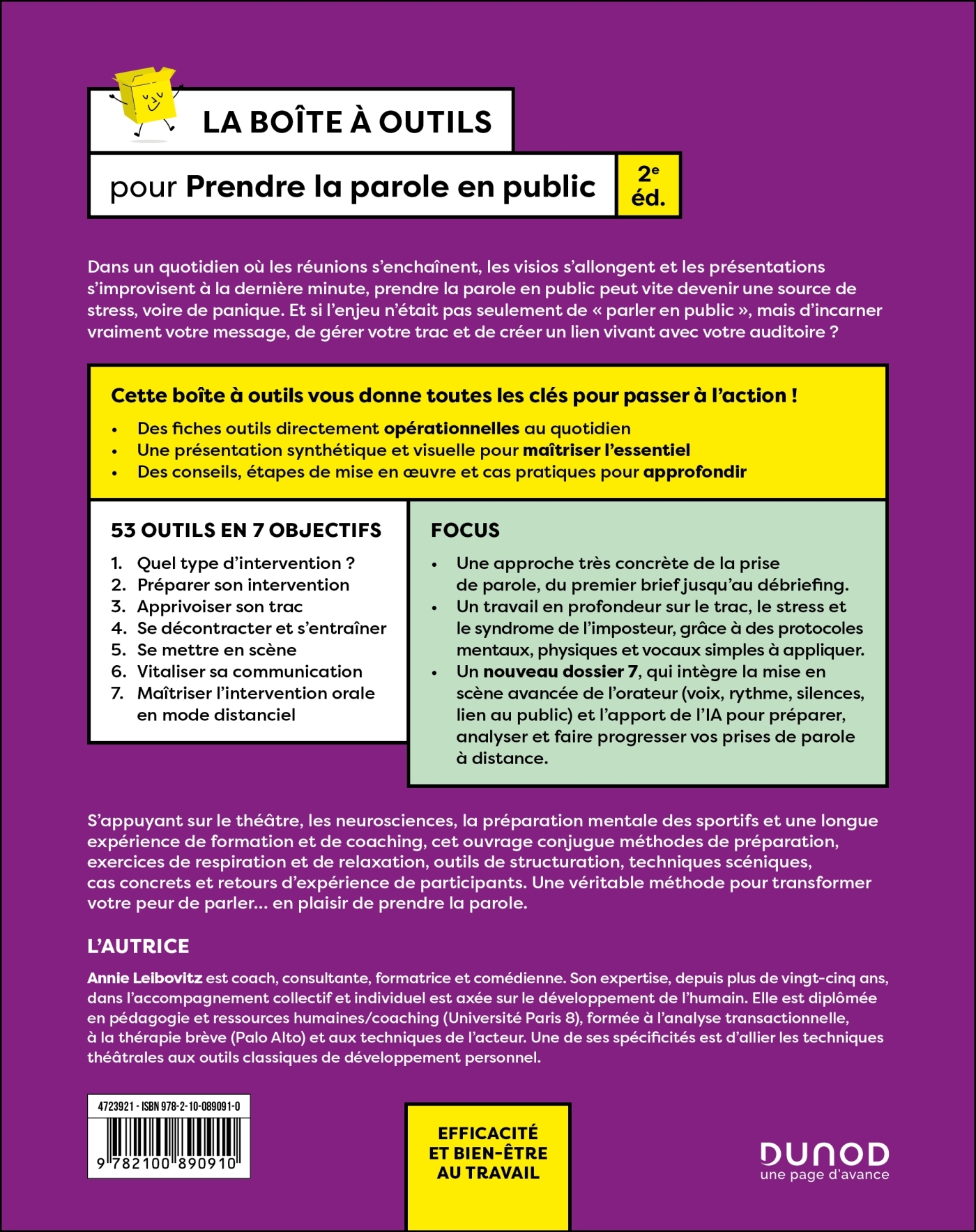 La boîte à outils pour prendre la parole en public - 2e éd. - Annie Leibovitz - DUNOD