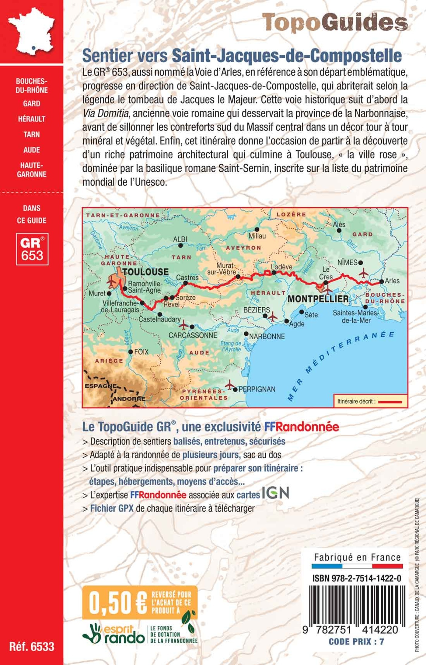 Sentier vers Saint-Jacques-de-Compostelle - Arles-Toulouse - . collectif,  Collectif - FFRP