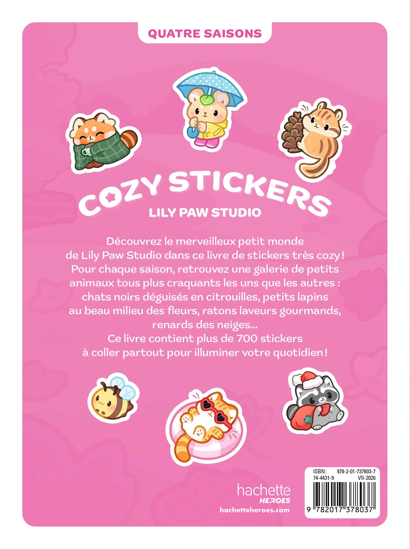 Cozy Stickers Quatre saisons - Plus de 700 stickers par Lily Paw Studio ! -  - HACHETTE HEROES