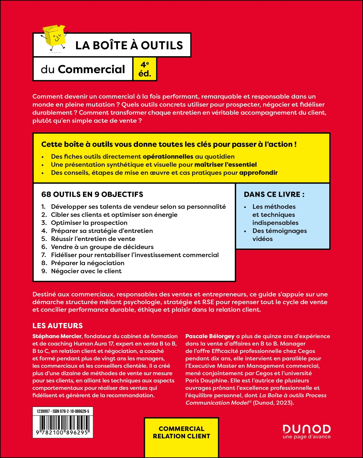 La boîte à outils du Commercial - Pascale Belorgey, Stéphane Mercier - DUNOD