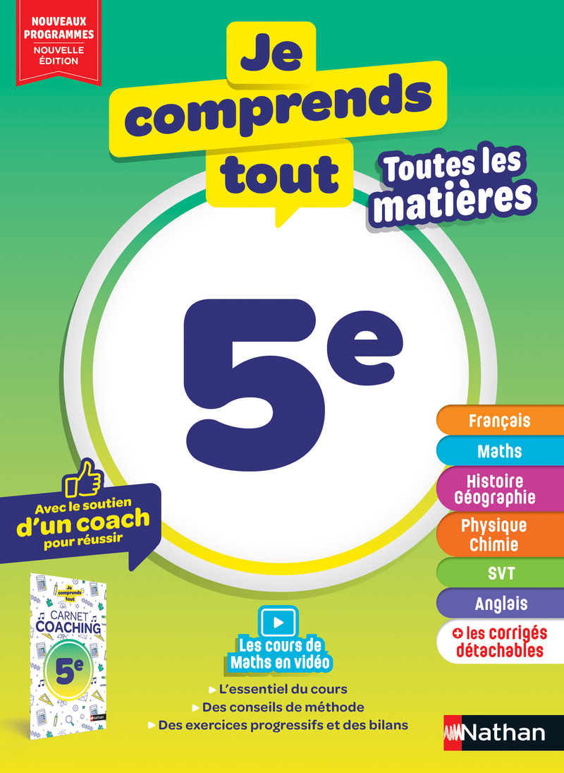 Je comprends tout - Tout en un 5ème - Karine Juillien, Olivier Révil, C Dhers, Laurent Lafond, Marie-Claire Sole, Sébastien Vandemeulebrouck - NATHAN