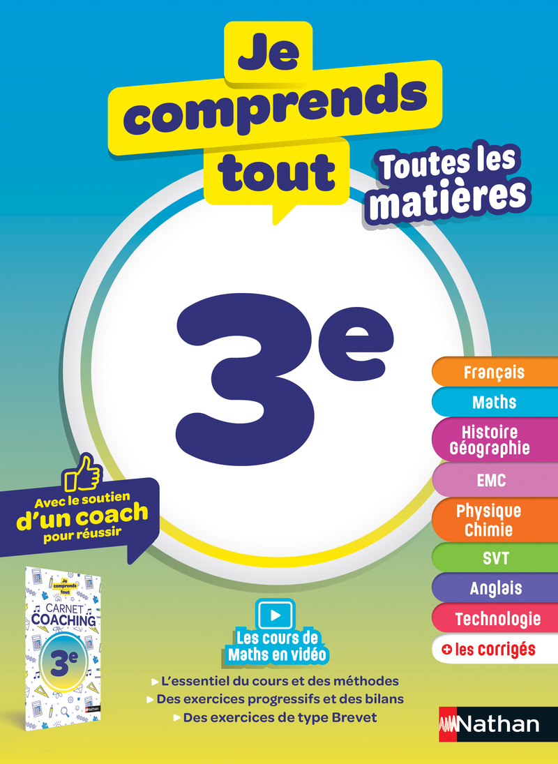Je comprends tout - tout en un 3ème - Céline Mimouni, Maria Pinto, Emmanuelle Lafont, J Biche, D Delmas, Michael Lawson, Claire Maumy, Hélène Richoux, Joëlle Cognie, Christelle Langrand - NATHAN