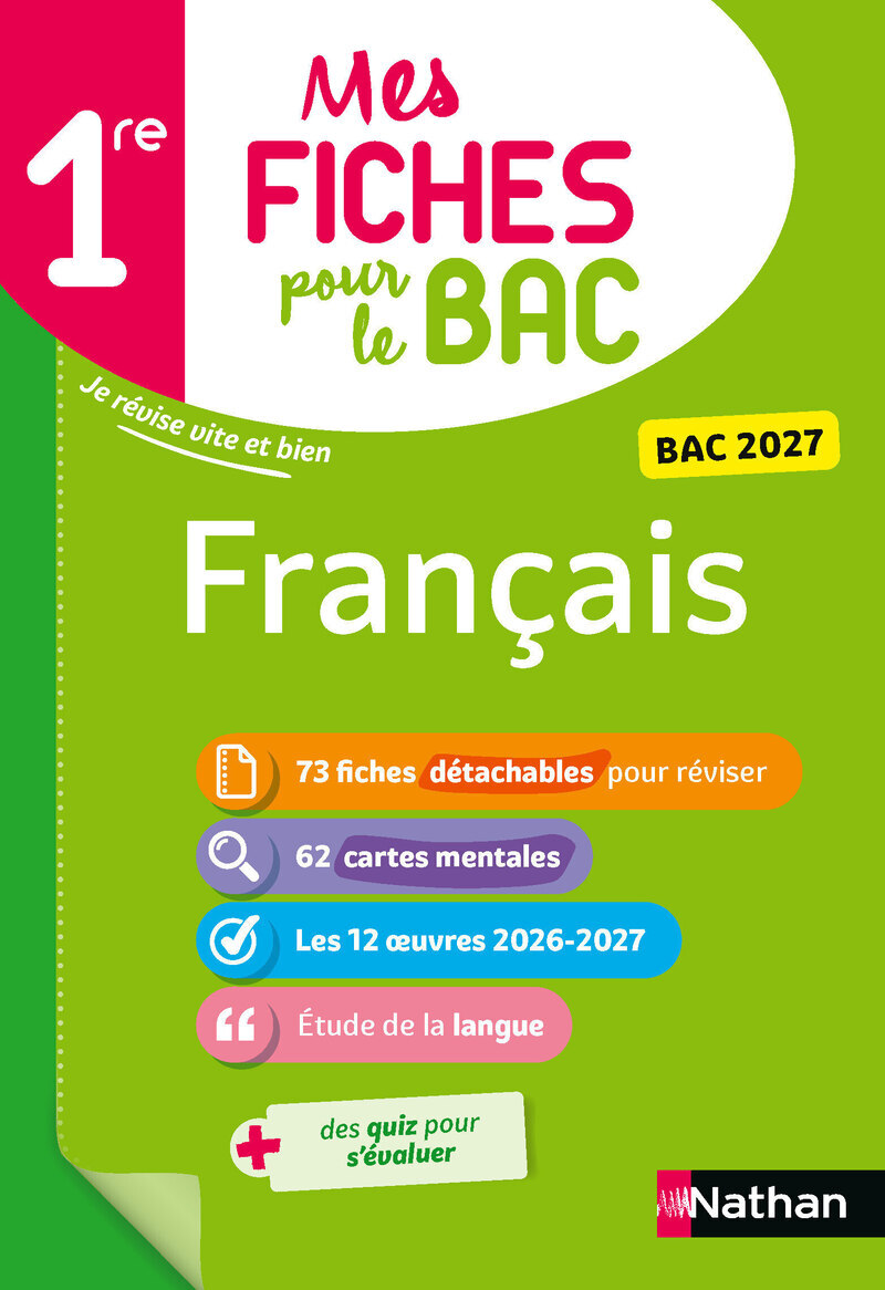 Mes Fiches pour le Bac Français 2027 - Anne Cassou-Nogues, Séléna Hébert, Elsa Jollès, Delphine Fradet - NATHAN