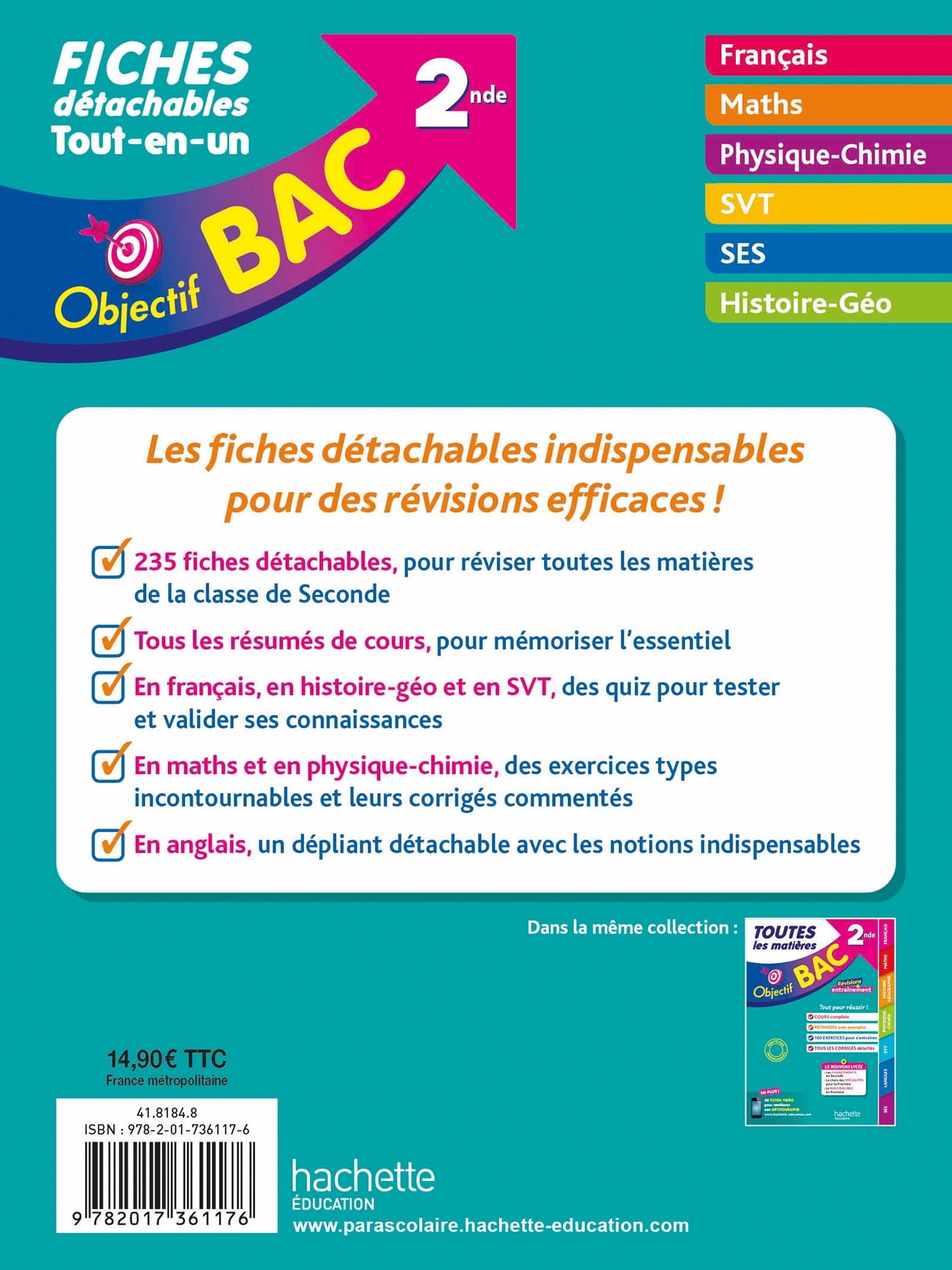 Objectif BAC Fiches détachables Tout-en-un 2nde - Philippe Ropital, David Mourey, Carole Amsellem - HACHETTE EDUC
