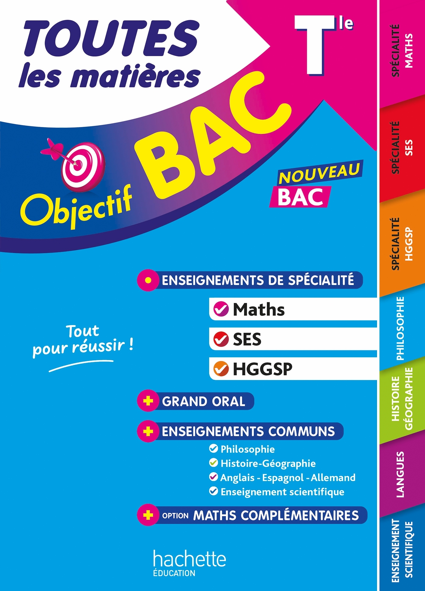Objectif BAC tlm Tle Maths SES HGGSP enseignements communs - BAC 2027 -   - HACHETTE EDUC