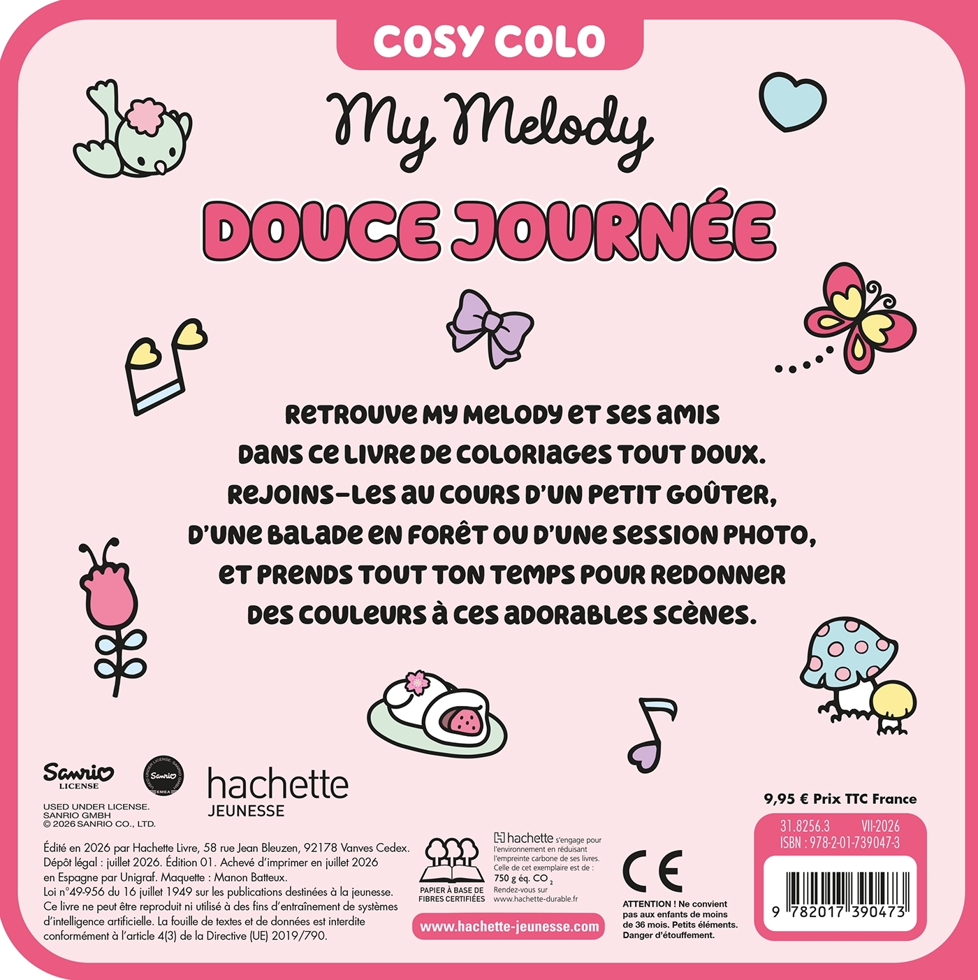 My Melody - Douce journée - Cosy Colo -  Sanrio - HACHETTE JEUN.