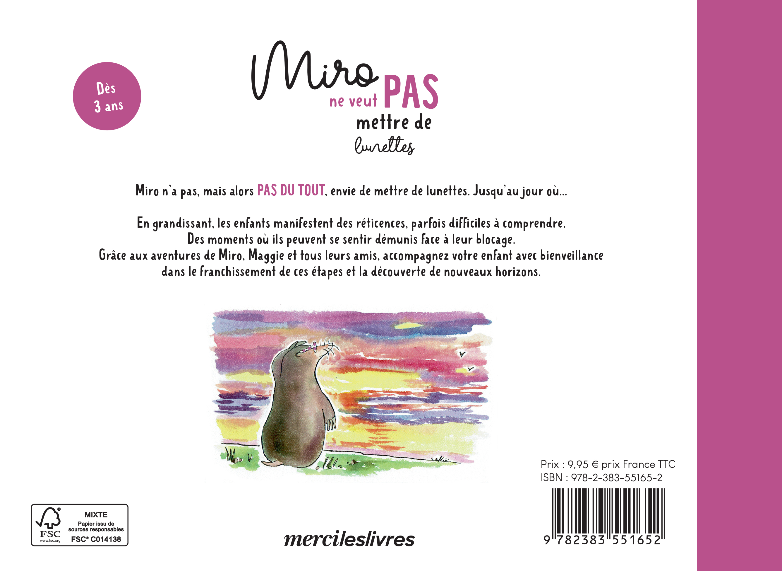 Miro ne veut pas mettre de lunettes - ALICE LAVERTY, ROMAIN DELION - MERCILESLIVRES