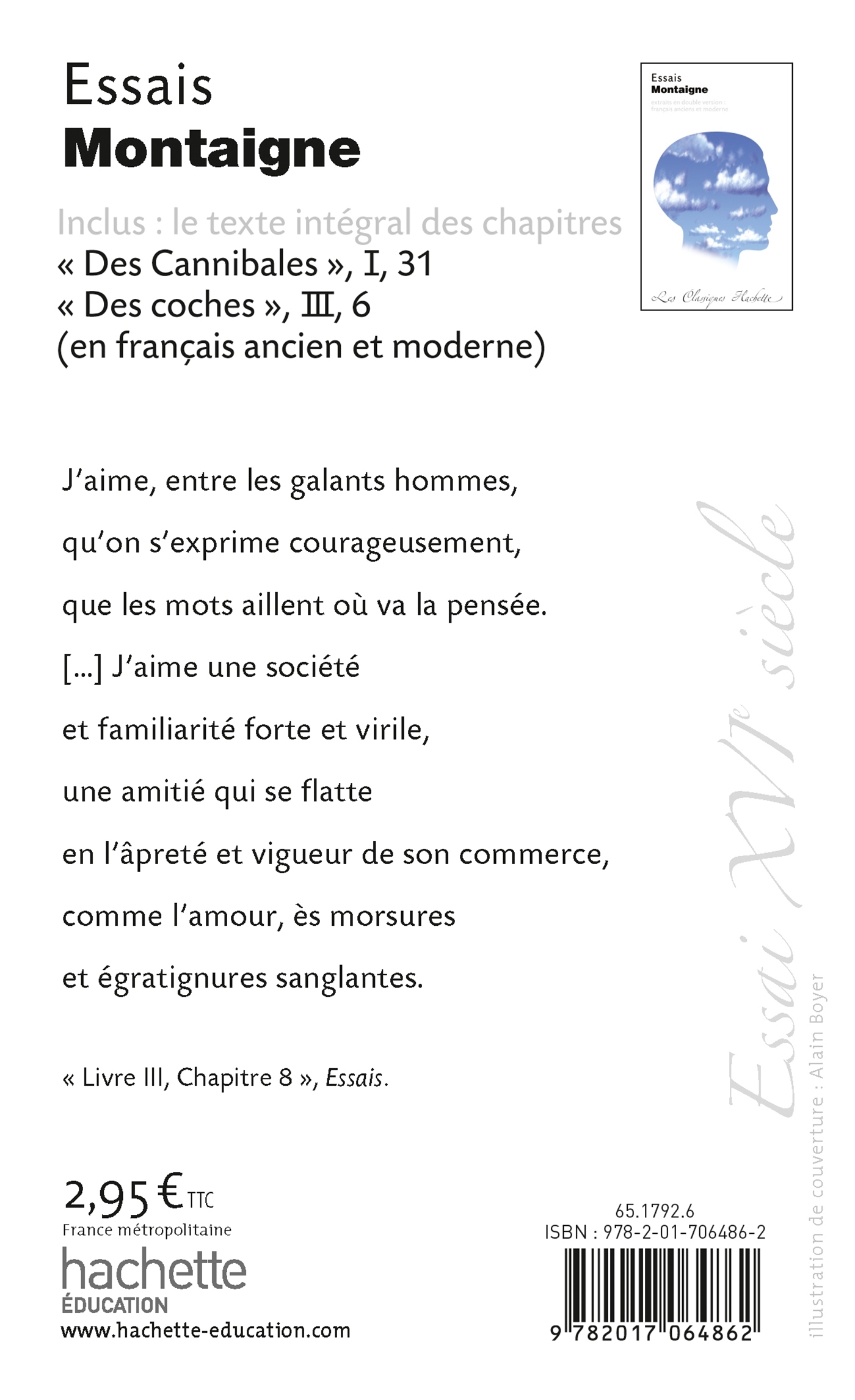 Classique Hachette - Essais Montaigne - Michel de Montaigne, Michel de Montaigne - HACHETTE EDUC