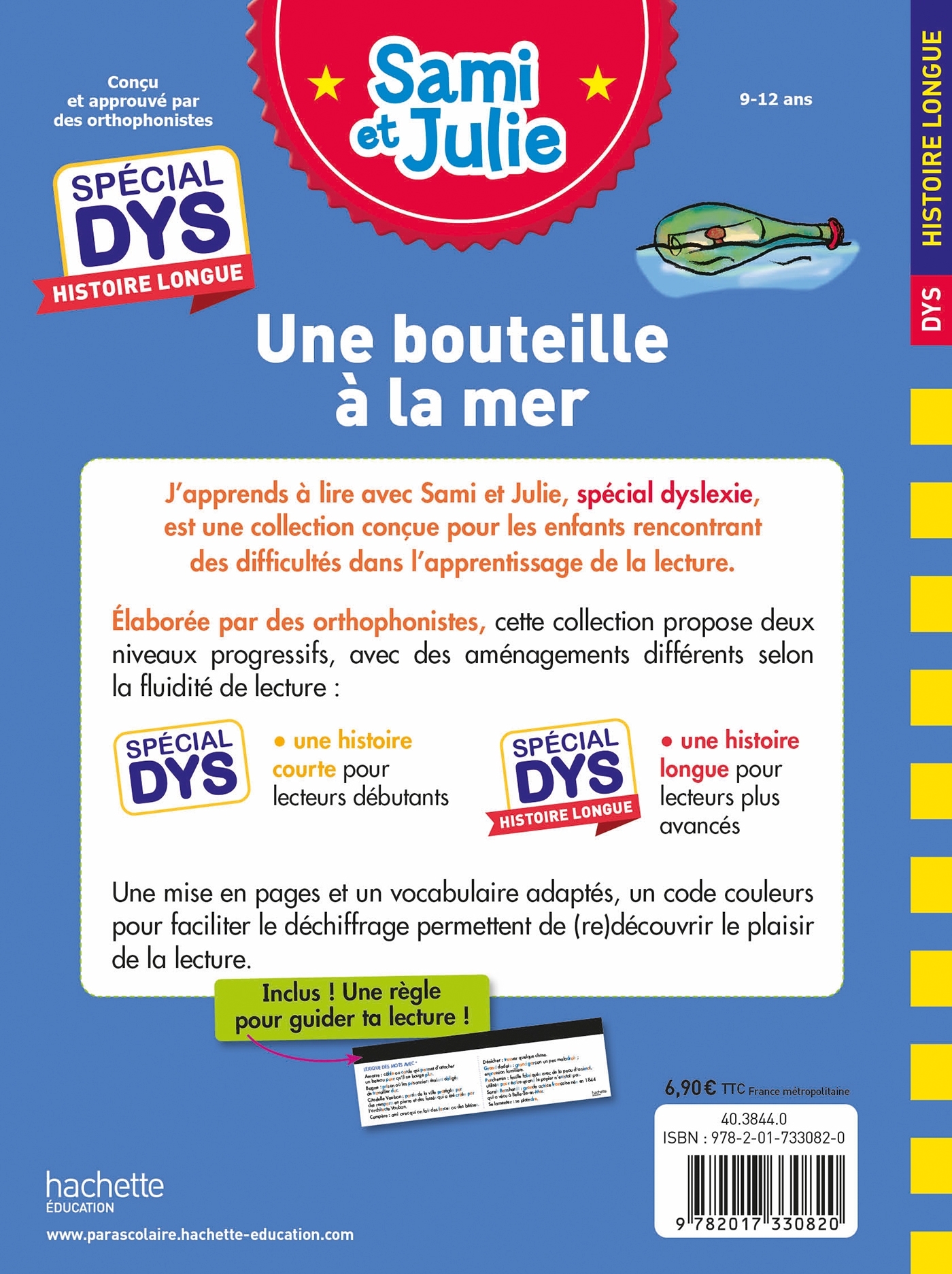 Sami et Julie - Spécial DYS Histoire longue - Une bouteille à la mer - Audrey Fourches, Emmanuelle Massonaud - HACHETTE EDUC