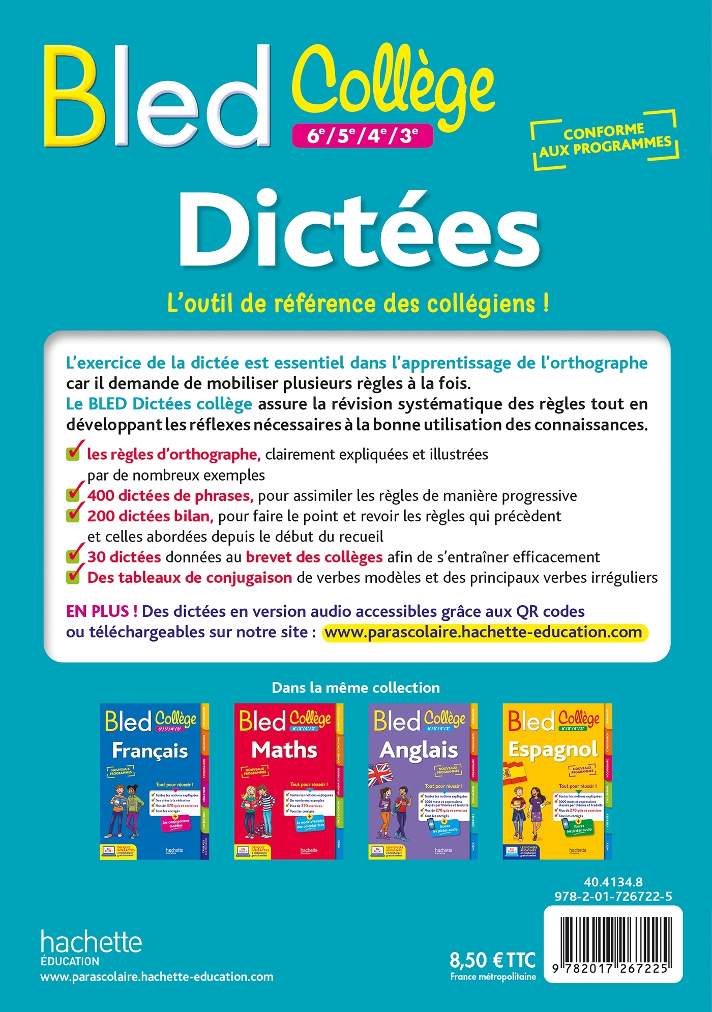 BLED Collège Dictées - Isabelle Lisle - HACHETTE EDUC