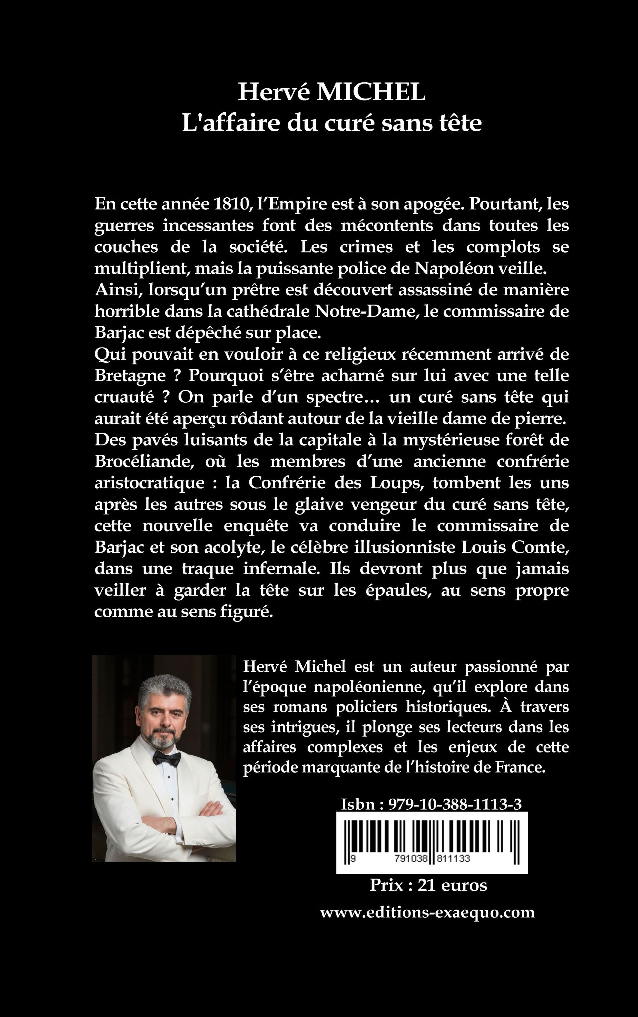 L'AFFAIRE DU CURE SANS TETE : LES ENQUETES DU COMMISSAIRE DE BARJAC -  HERVE MICHEL - EX AEQUO