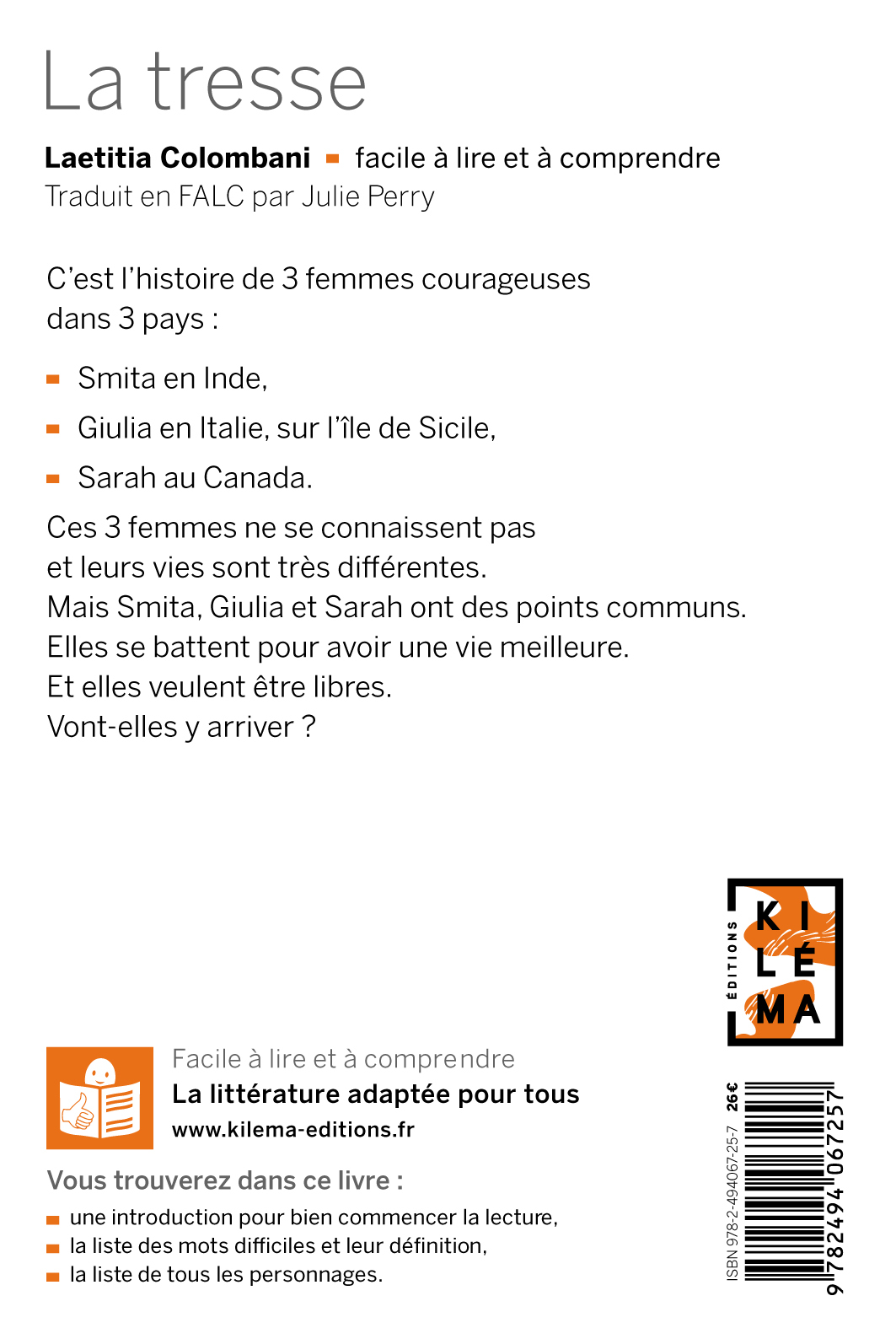 La Tresse - Alexandre Dumas, Laëtitia Colombani - KILEMA
