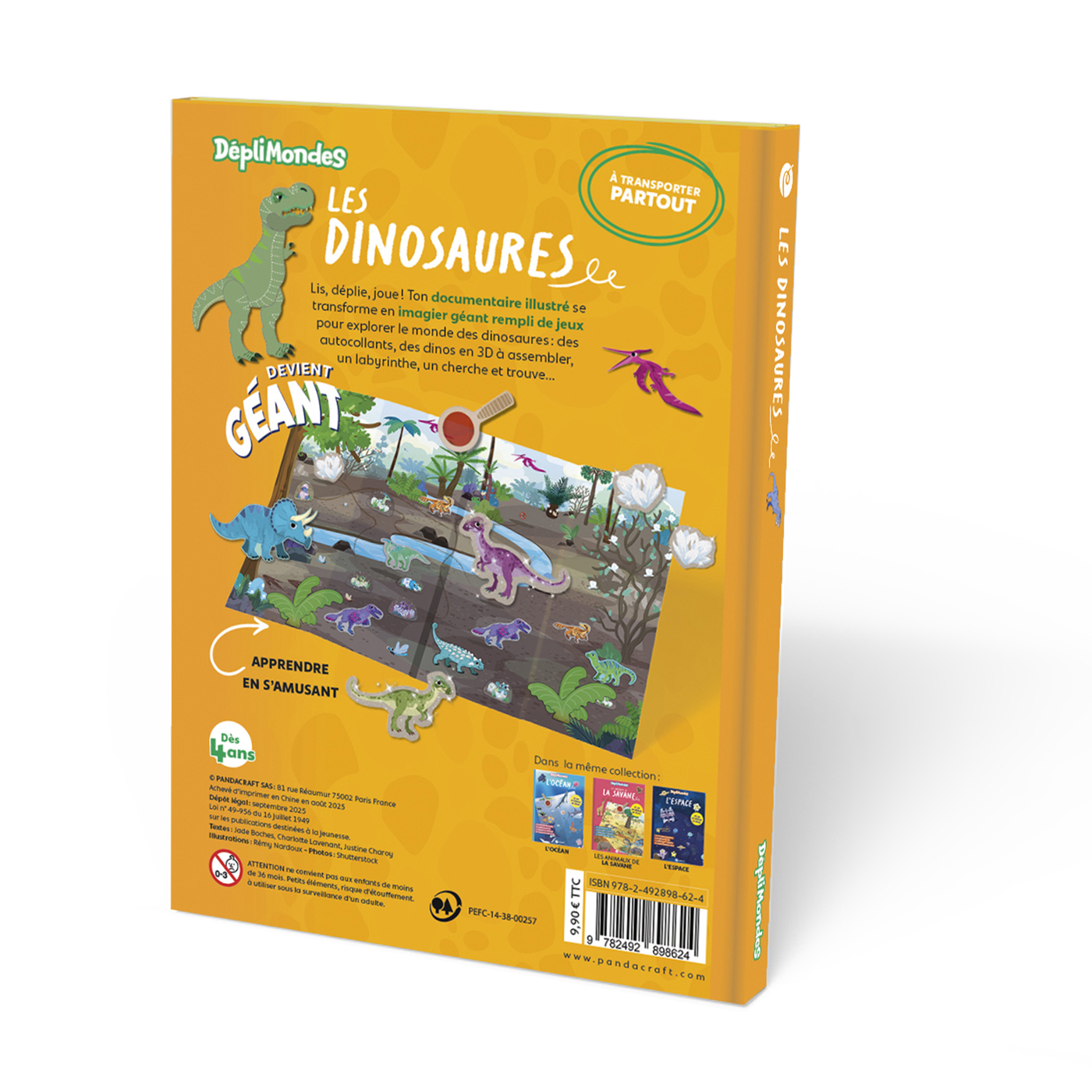 Les dinosaures - DépliMondes 4 ans + -  - PANDACRAFT