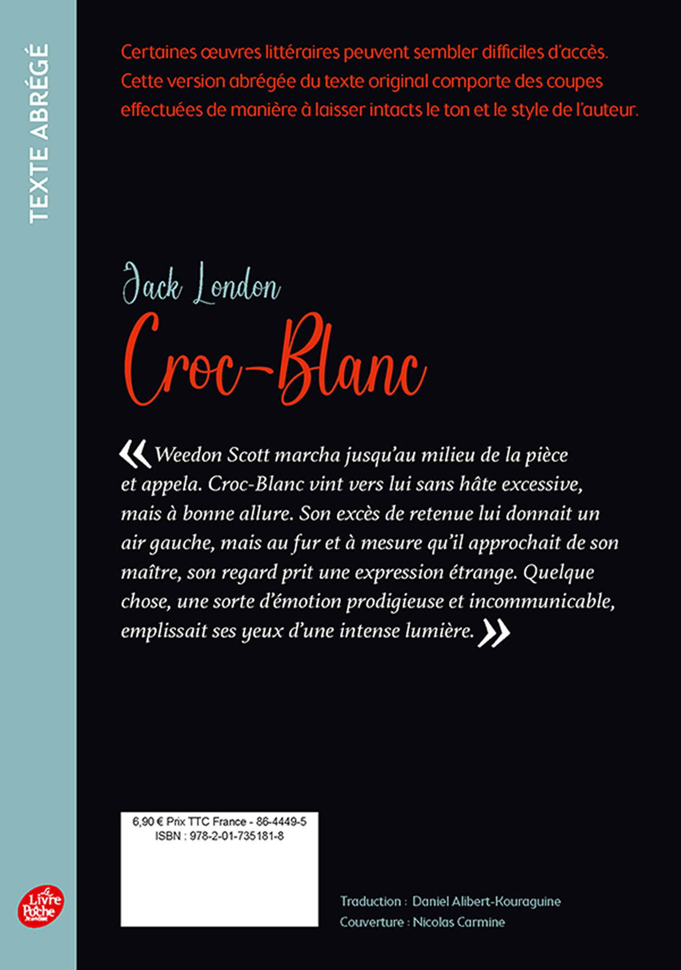Croc Blanc - Jack London - POCHE JEUNESSE
