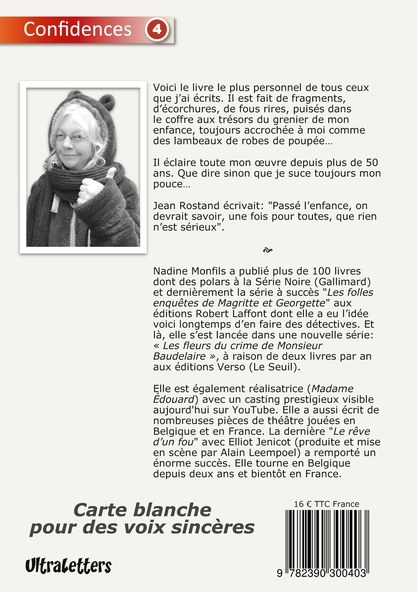 Moi tout petite mourir un jour -  MONFILS NADINE, Nadine Monfils - ULTRALETTERS PU