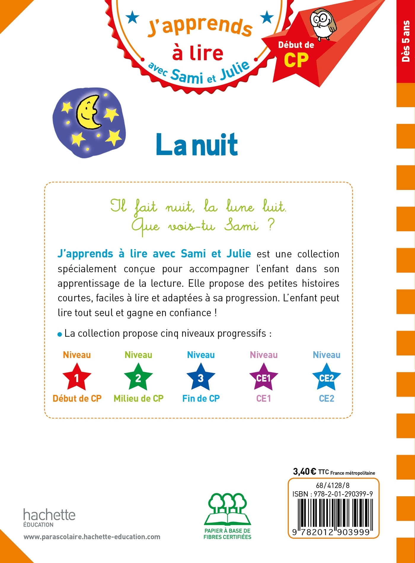 Sami et Julie CP Niveau 1 La nuit - Emmanuelle Massonaud - HACHETTE EDUC
