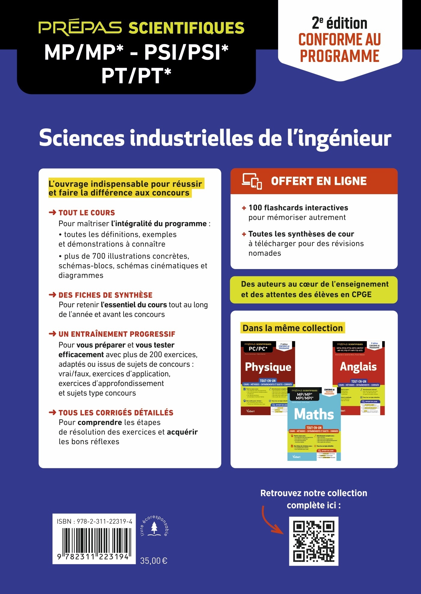 Sciences industrielles de l'ingénieur MP/MP* PSI/PSI* PT/PT* - Tout-en-un - 2e édition - Vincent Crespel, Alain Caignot, David Violeau - VUIBERT