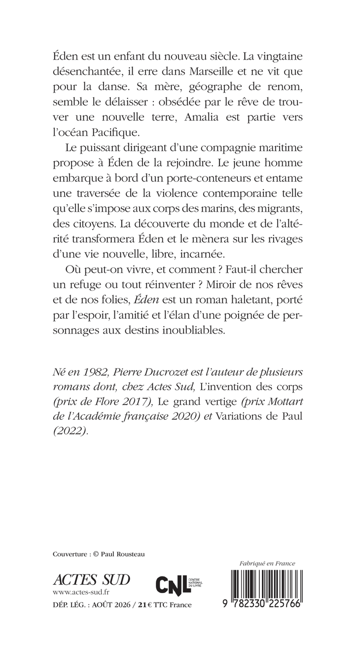 Éden - Pierre Ducrozet - ACTES SUD