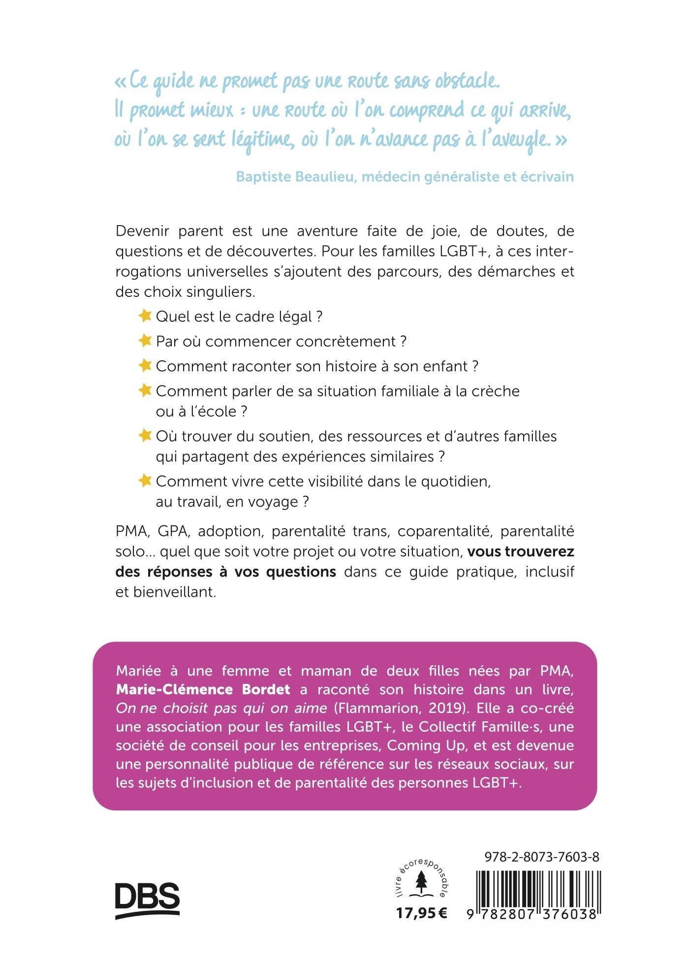 Le guide des (futurs) parents LGBT+ - Marie-Clémence Bordet, Baptiste Beaulieu - DE BOECK SUP