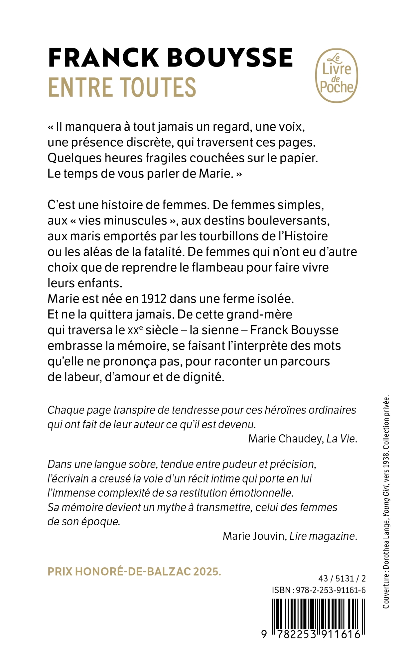 Entre toutes - Franck Bouysse - LGF