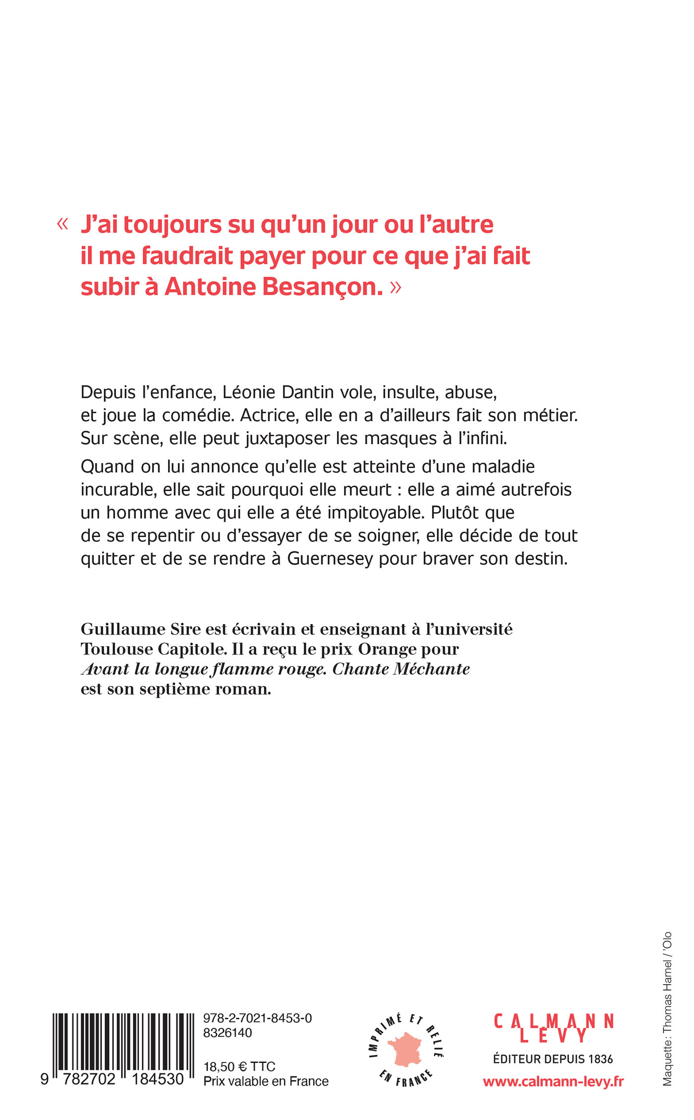 Chante Méchante - Guillaume Sire - CALMANN-LEVY