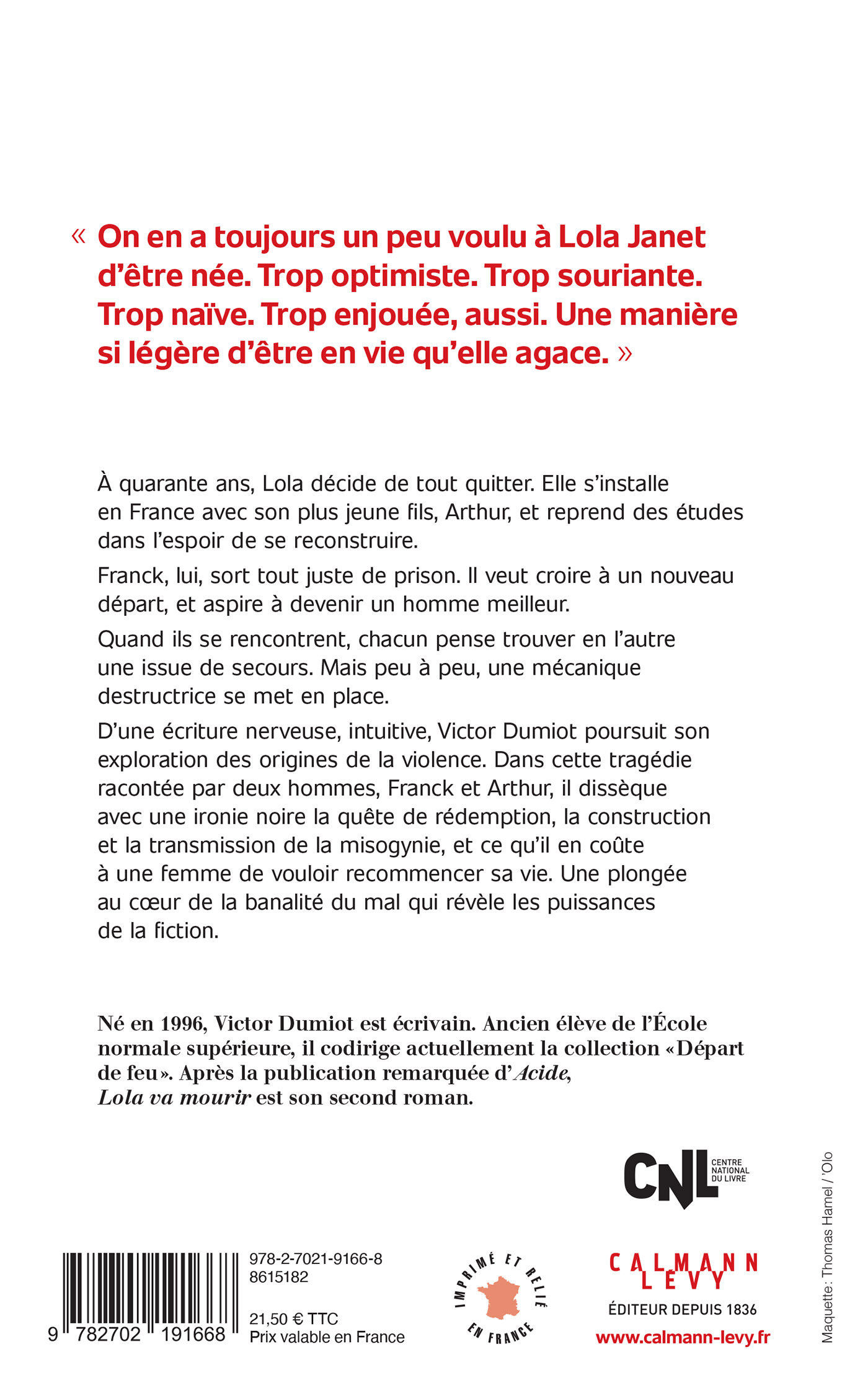 Lola va mourir - Victor Dumiot - CALMANN-LEVY